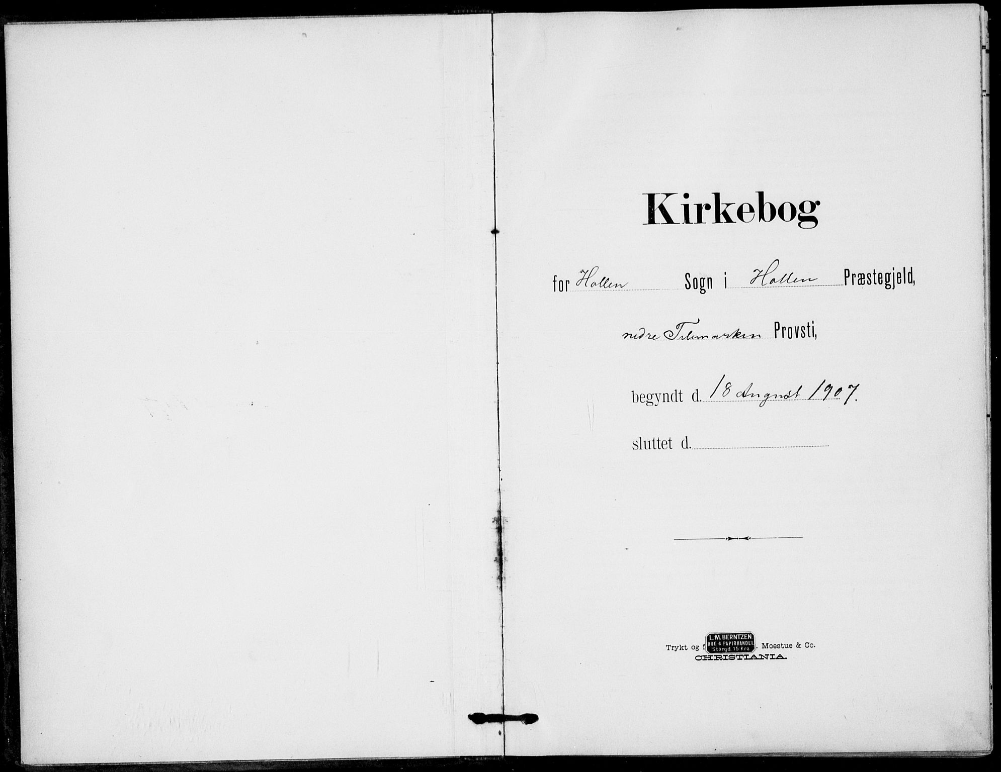 Holla kirkebøker, SAKO/A-272/F/Fa/L0012: Ministerialbok nr. 12, 1907-1923