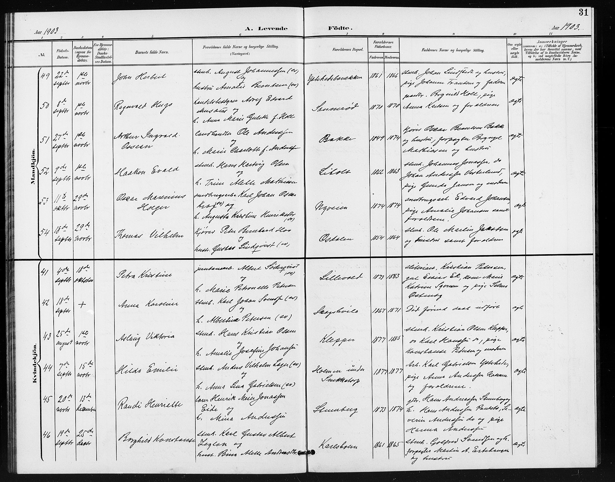 Idd prestekontor Kirkebøker, AV/SAO-A-10911/G/Gb/L0001: Klokkerbok nr. II 1, 1901-1907, s. 31