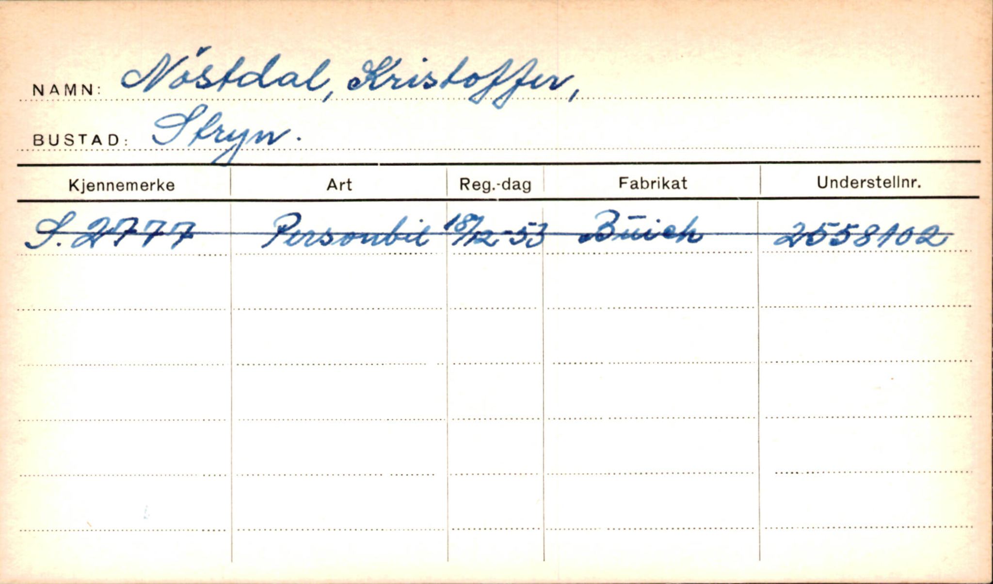 Statens vegvesen, Sogn og Fjordane vegkontor, AV/SAB-A-5301/4/F/L0001D: Eigarregister Fjordane til 1.6.1961, 1930-1961, s. 1041