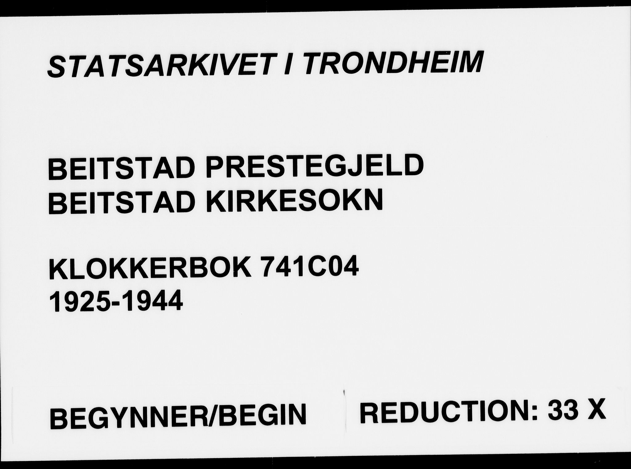 Ministerialprotokoller, klokkerbøker og fødselsregistre - Nord-Trøndelag, SAT/A-1458/741/L0403: Klokkerbok nr. 741C04, 1925-1944