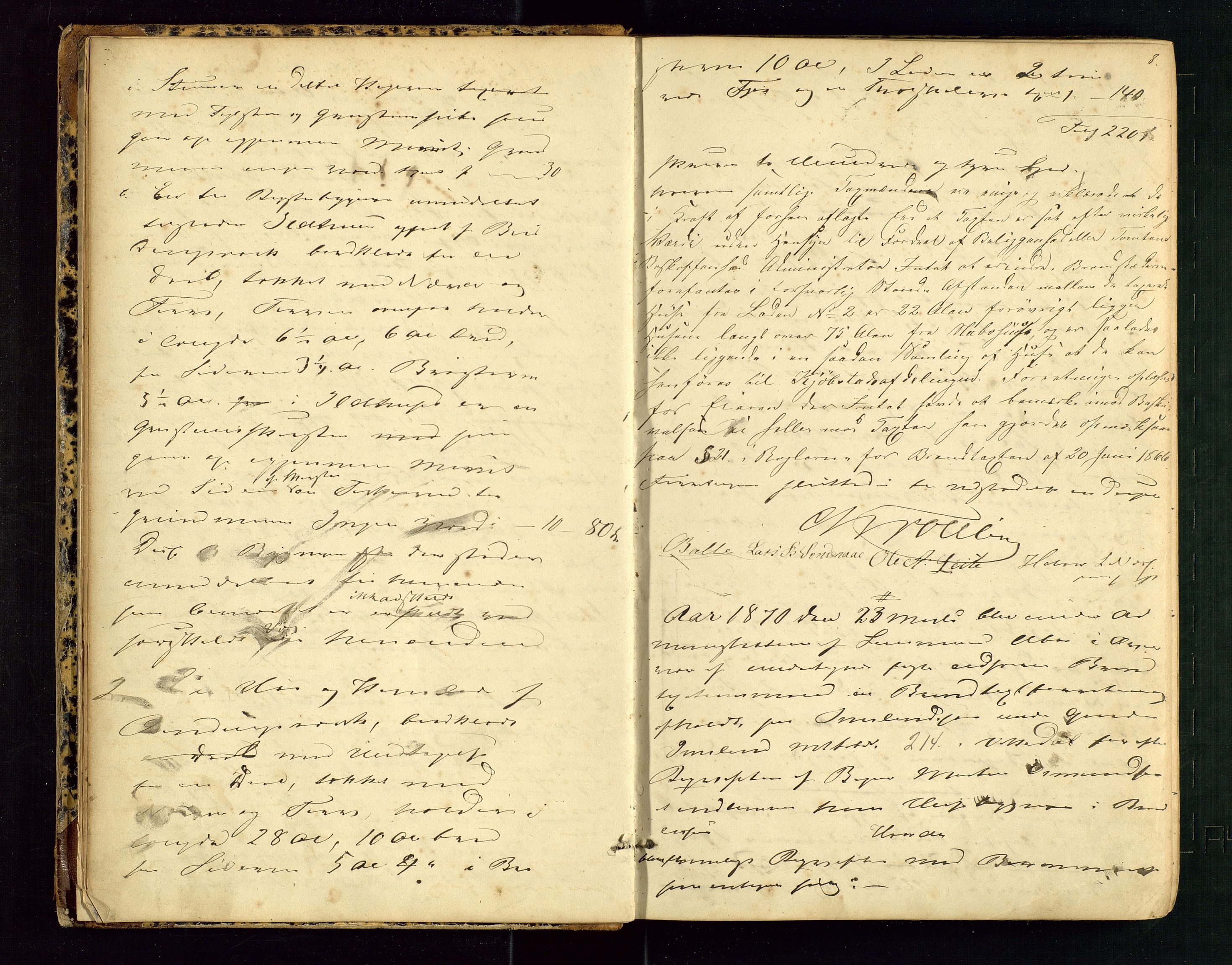 Vikedal lensmannskontor, AV/SAST-A-100179/Gob/L0002: Branntakstprotokoll, 1869-1881, s. 7b-8a