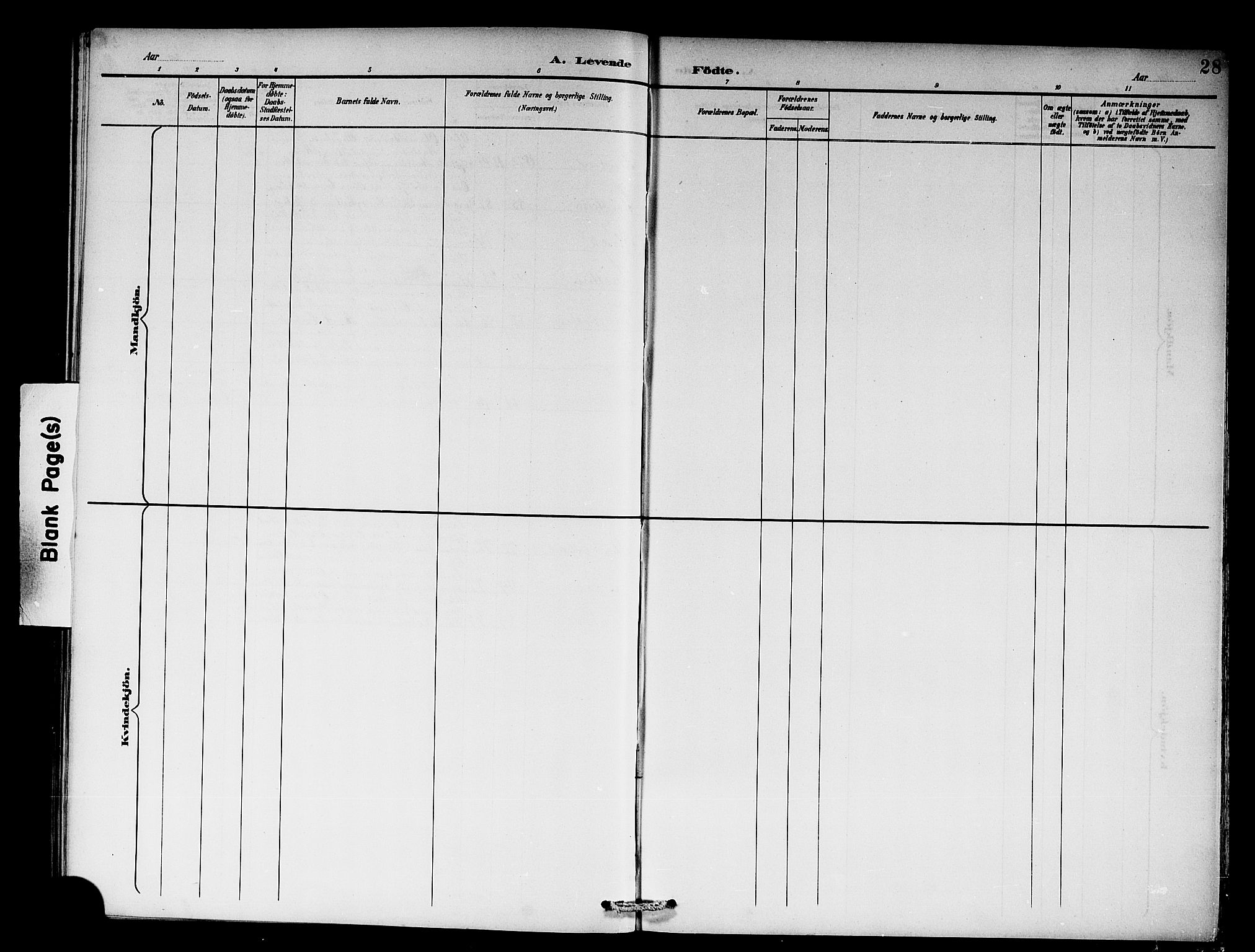 Vik sokneprestembete, AV/SAB-A-81501/H/Hab/Habb/L0003: Klokkerbok nr. B 3, 1894-1912, s. 28