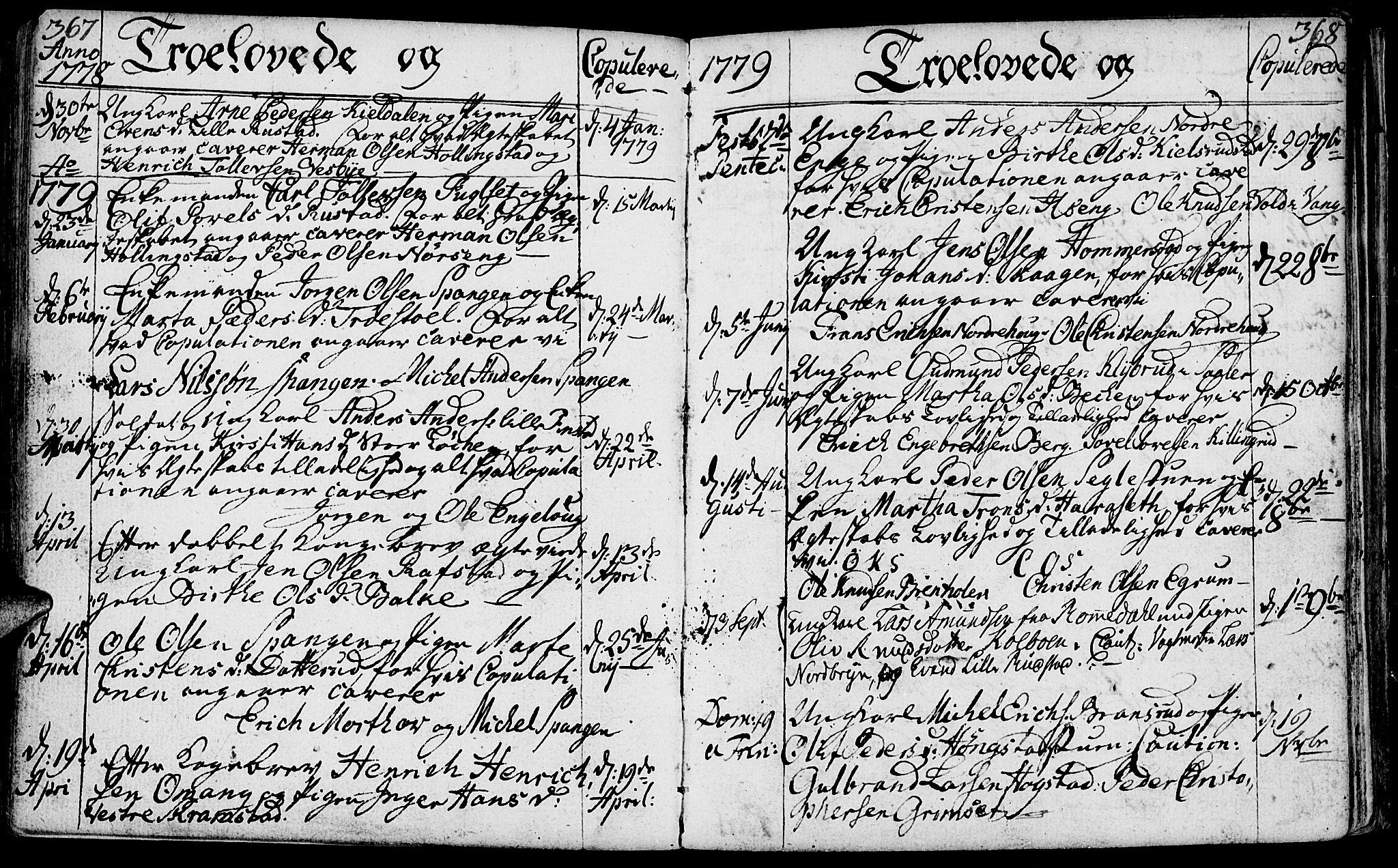 Løten prestekontor, AV/SAH-PREST-022/K/Ka/L0003: Ministerialbok nr. 3, 1773-1800, s. 367-368