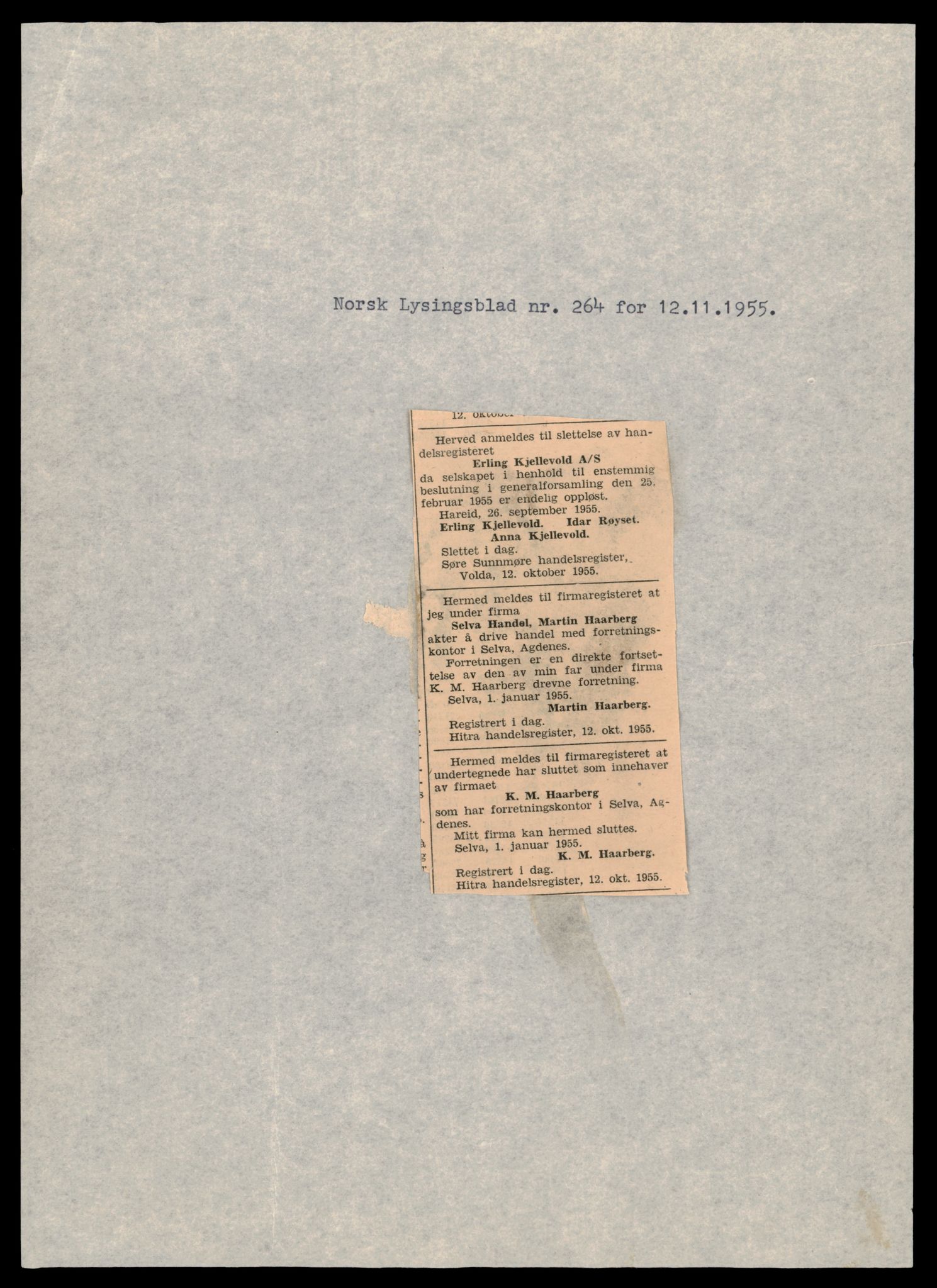 Fosen sorenskriveri, SAT/A-1107/2/J/Jd/Jdc/L0024: Bilag - Hitra, 1955-1958, s. 3
