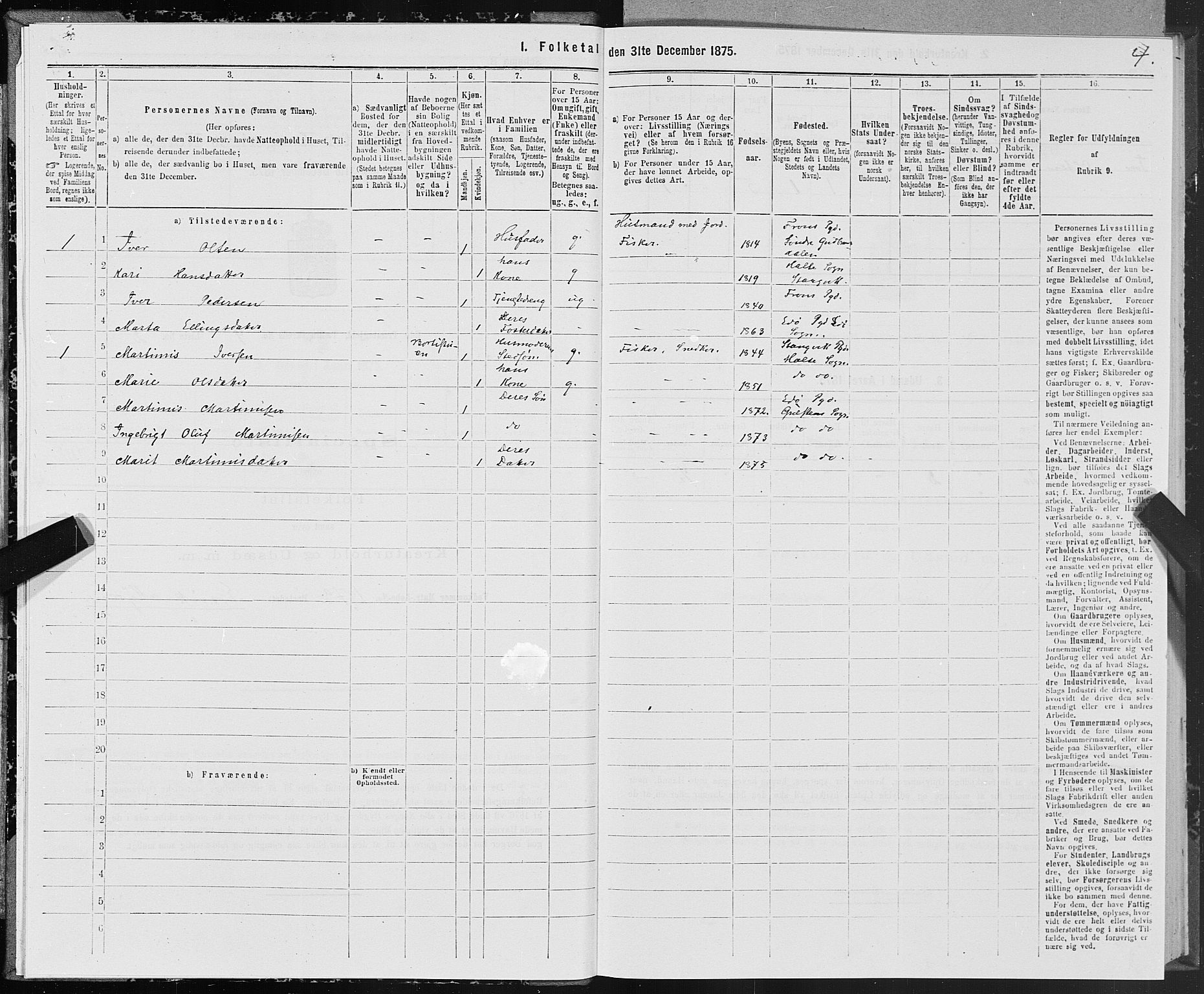 SAT, Folketelling 1875 for 1573P Edøy prestegjeld, 1875, s. 4004