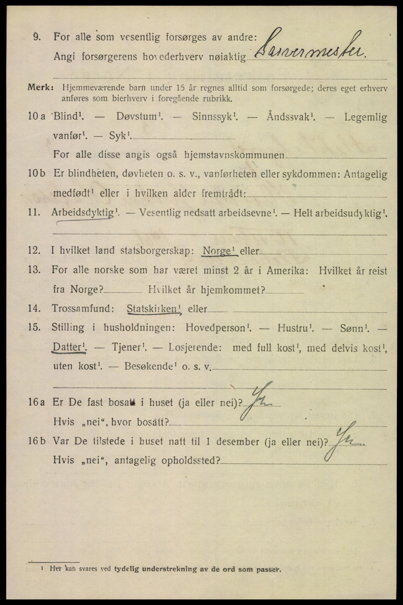 SAK, Folketelling 1920 for 1004 Flekkefjord kjøpstad, 1920, s. 3803