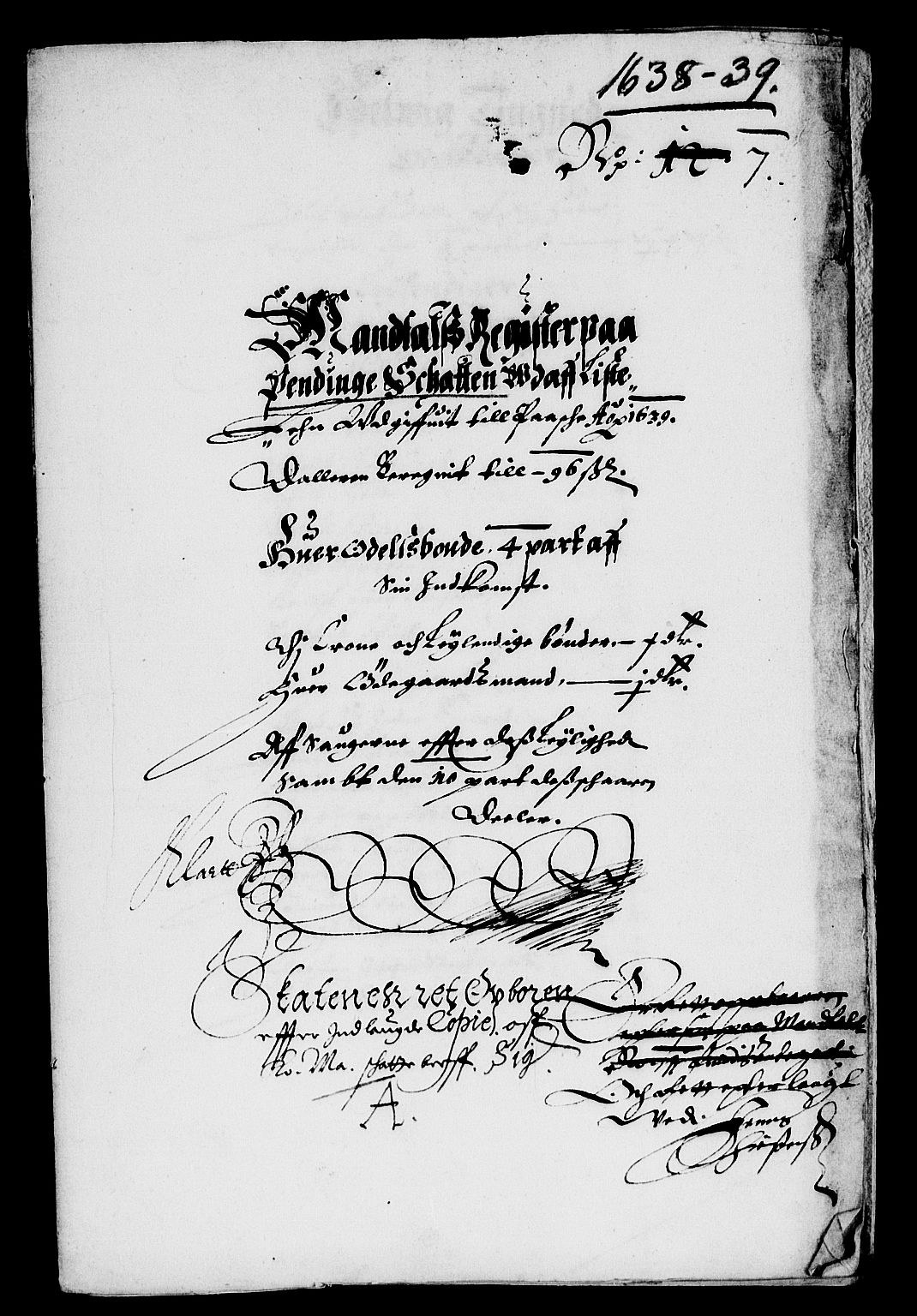 Rentekammeret inntil 1814, Reviderte regnskaper, Lensregnskaper, RA/EA-5023/R/Rb/Rbr/L0012: Lista len, 1638-1640