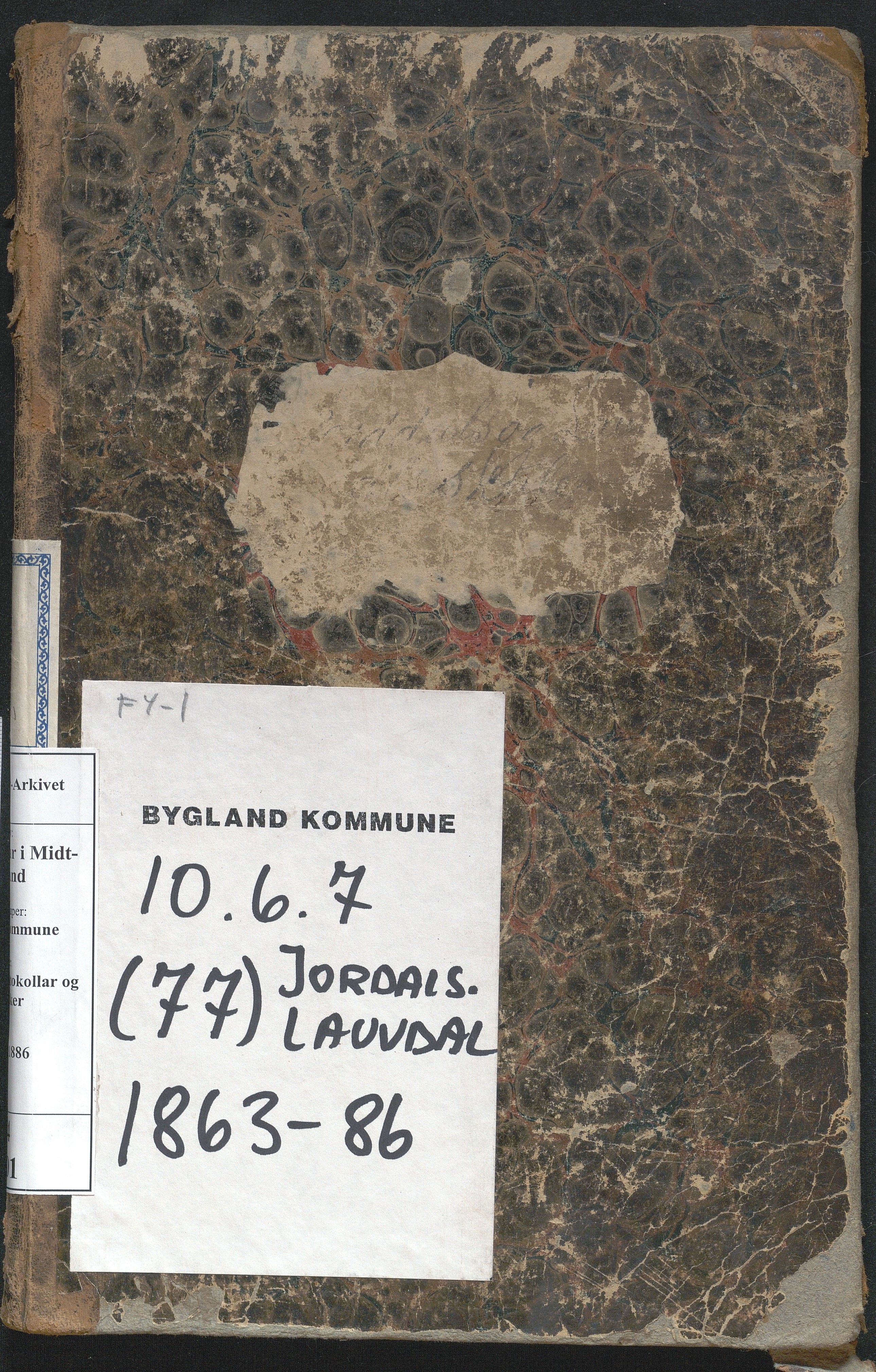 Bygland kommune, Skulekrinsar i Midt-Bygland, AAKS/KA0938-550b/F4/L0001: Skuleprotokoll Lauvdal og Joraksbø, 1863-1886