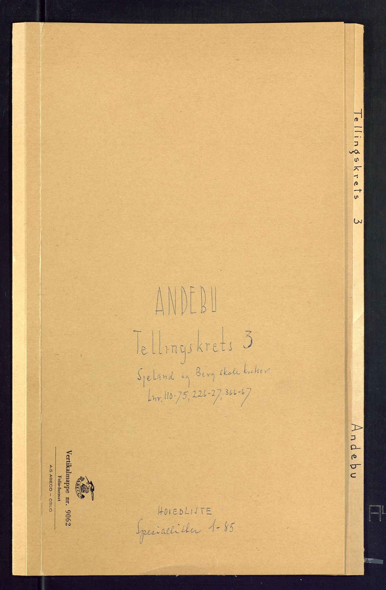 SAKO, Folketelling 1875 for 0719P Andebu prestegjeld, 1875, s. 9