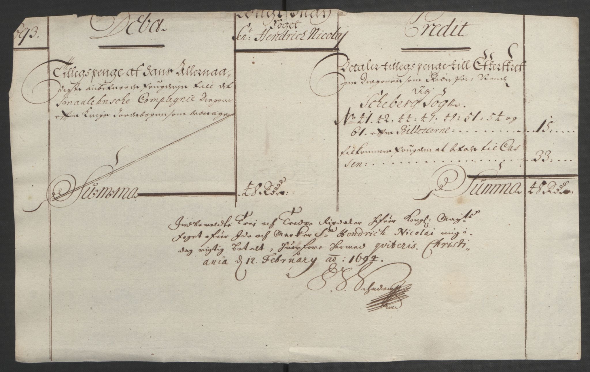 Rentekammeret inntil 1814, Reviderte regnskaper, Fogderegnskap, AV/RA-EA-4092/R01/L0011: Fogderegnskap Idd og Marker, 1692-1693, s. 317