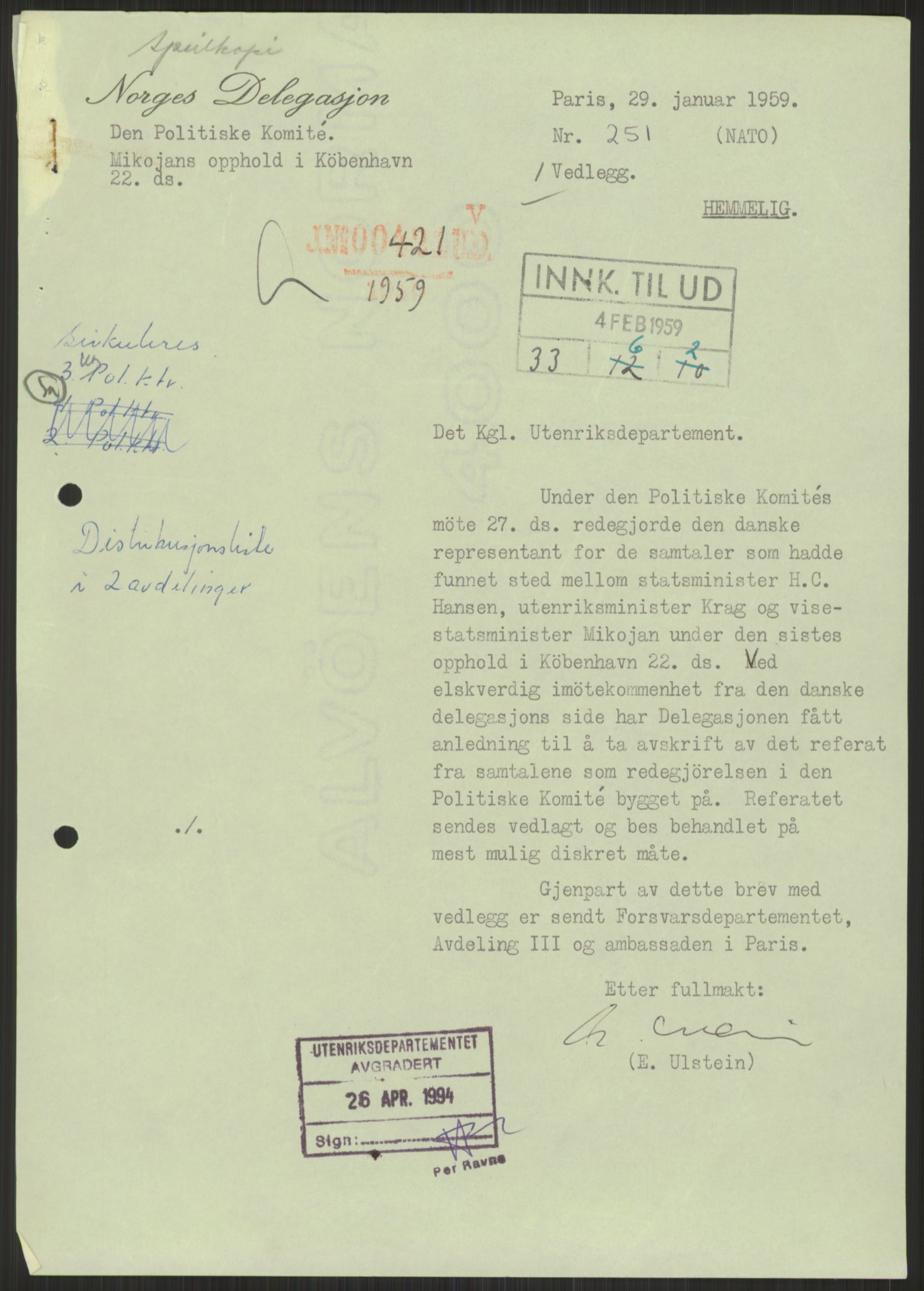 Utenriksdepartementet, RA/S-2259, 1951-1959, s. 115