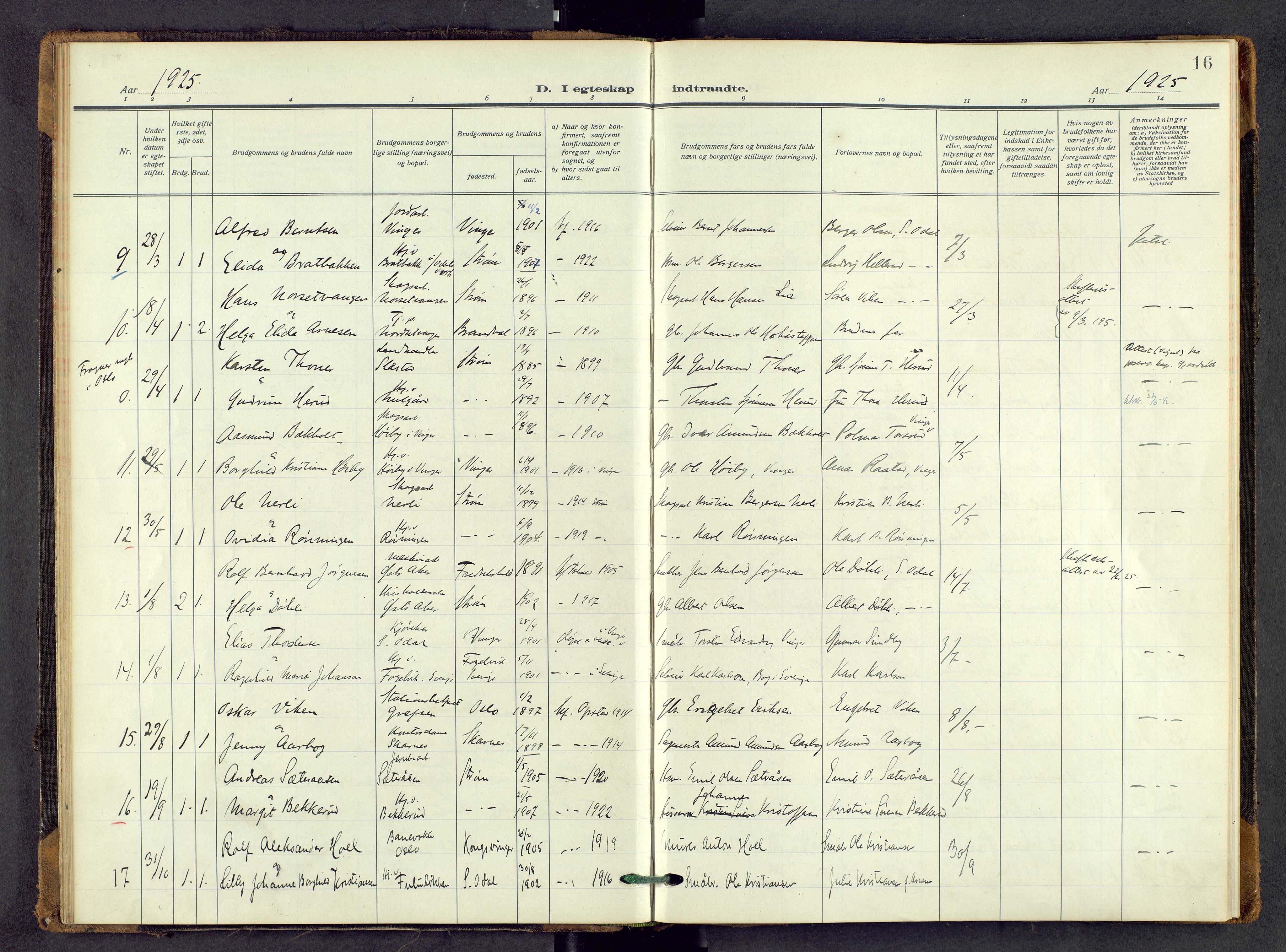 Sør-Odal prestekontor, AV/SAH-PREST-030/H/Ha/Haa/L0011: Ministerialbok nr. 11, 1922-1945, s. 16