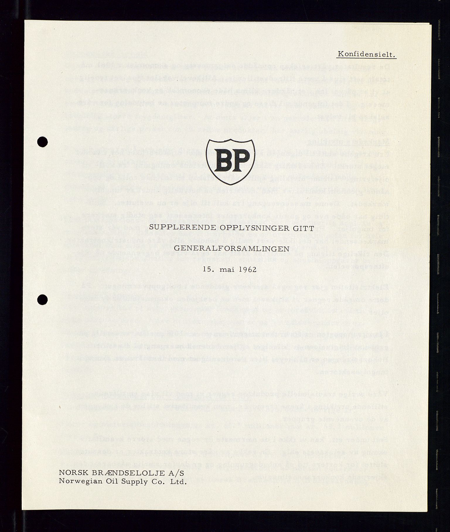 PA 1544 - Norsk Brændselolje A/S, AV/SAST-A-101965/1/A/Aa/L0008/0003: Generalforsamling / Generalforsamling 1962, 1963, 1962-1963, s. 8