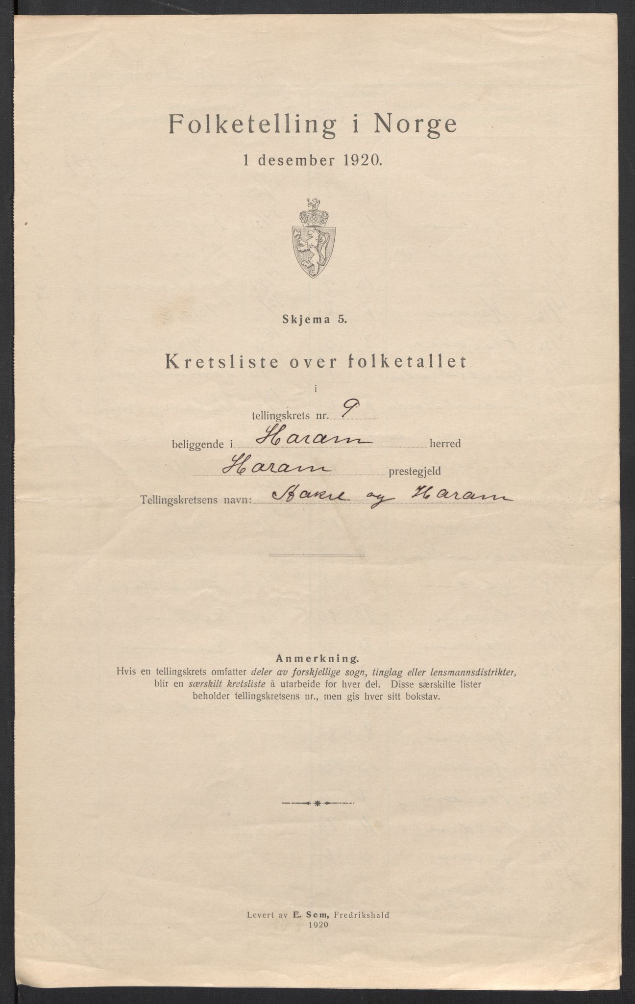 SAT, Folketelling 1920 for 1534 Haram herred, 1920, s. 30
