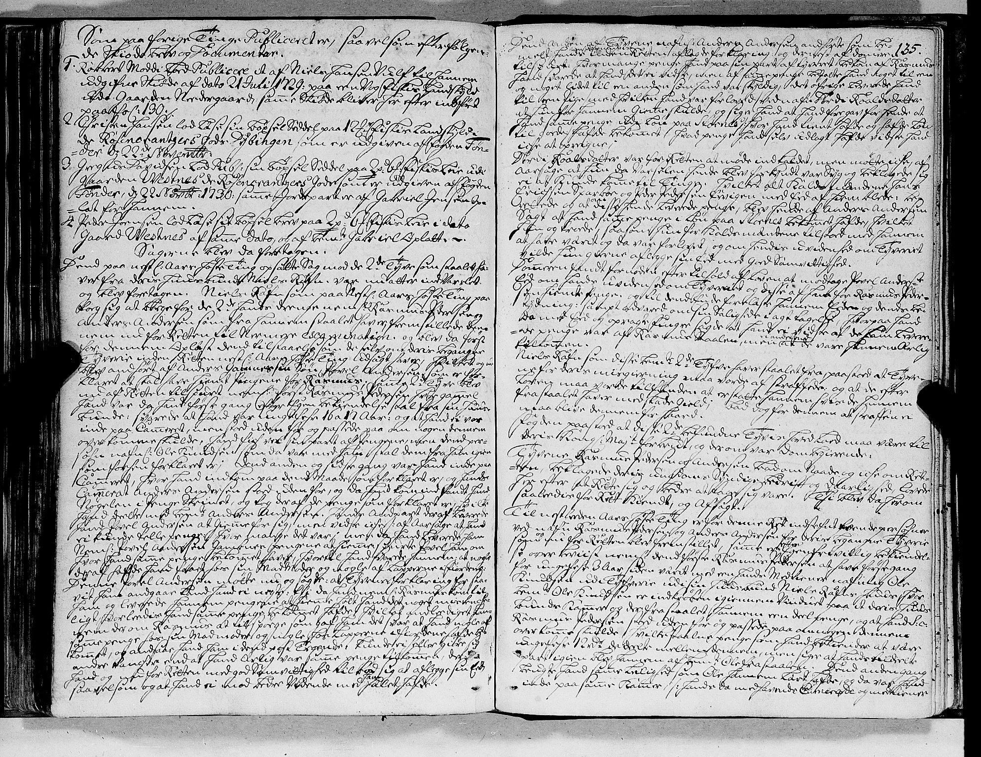 Sorenskriveren i Senja (-1755), SATØ/S-0260, 1727-1731, s. 134b-135a