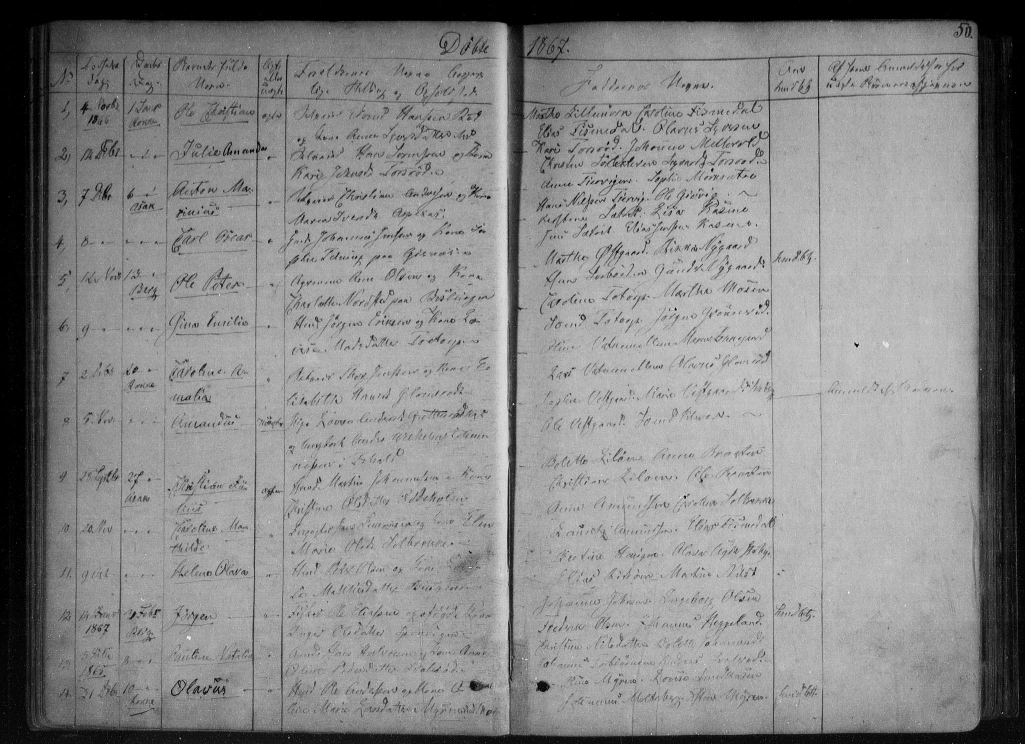 Berg prestekontor Kirkebøker, SAO/A-10902/F/Fa/L0005: Ministerialbok nr. I 5, 1861-1877, s. 50