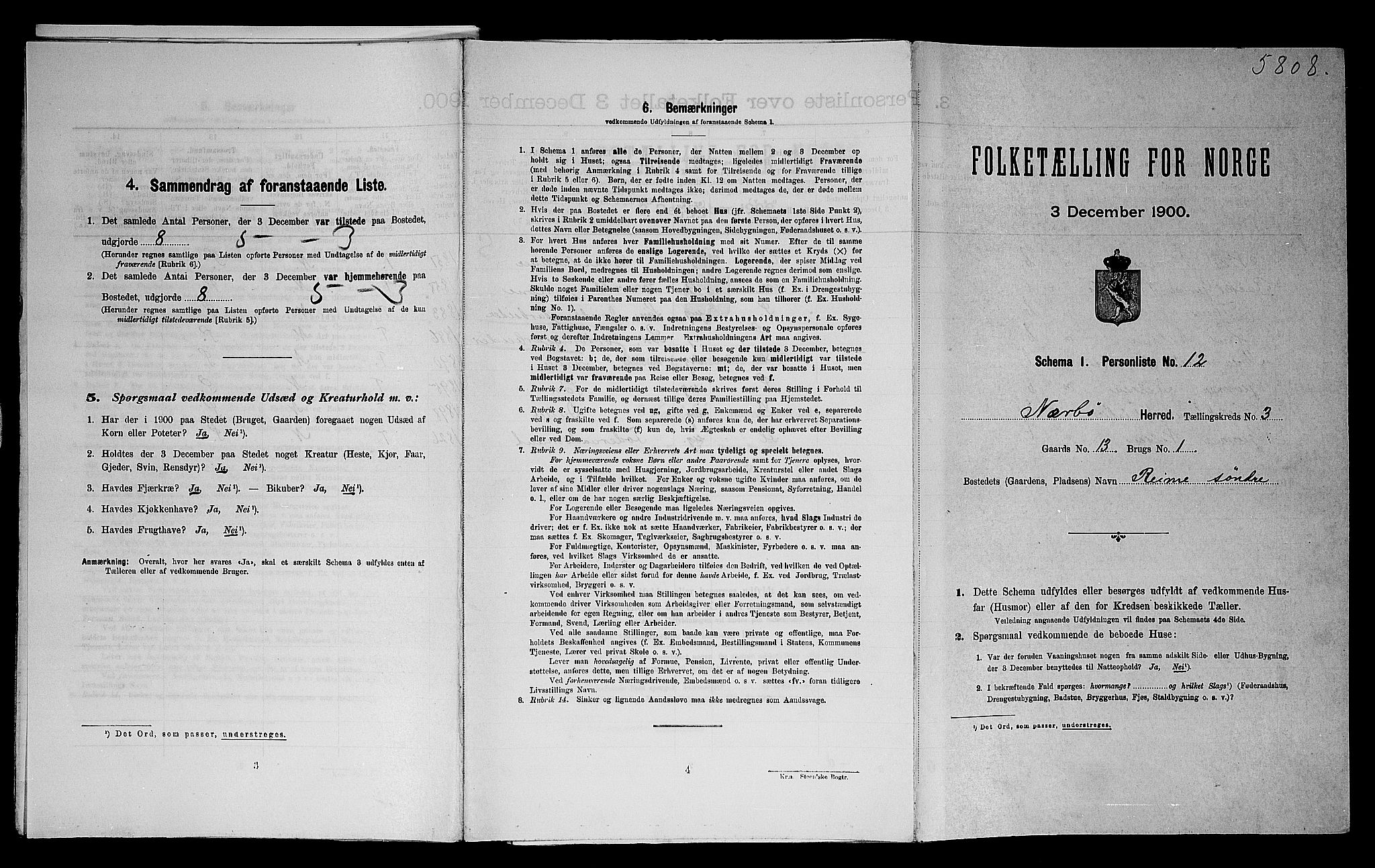 SAST, Folketelling 1900 for 1119 Nærbø herred, 1900, s. 284