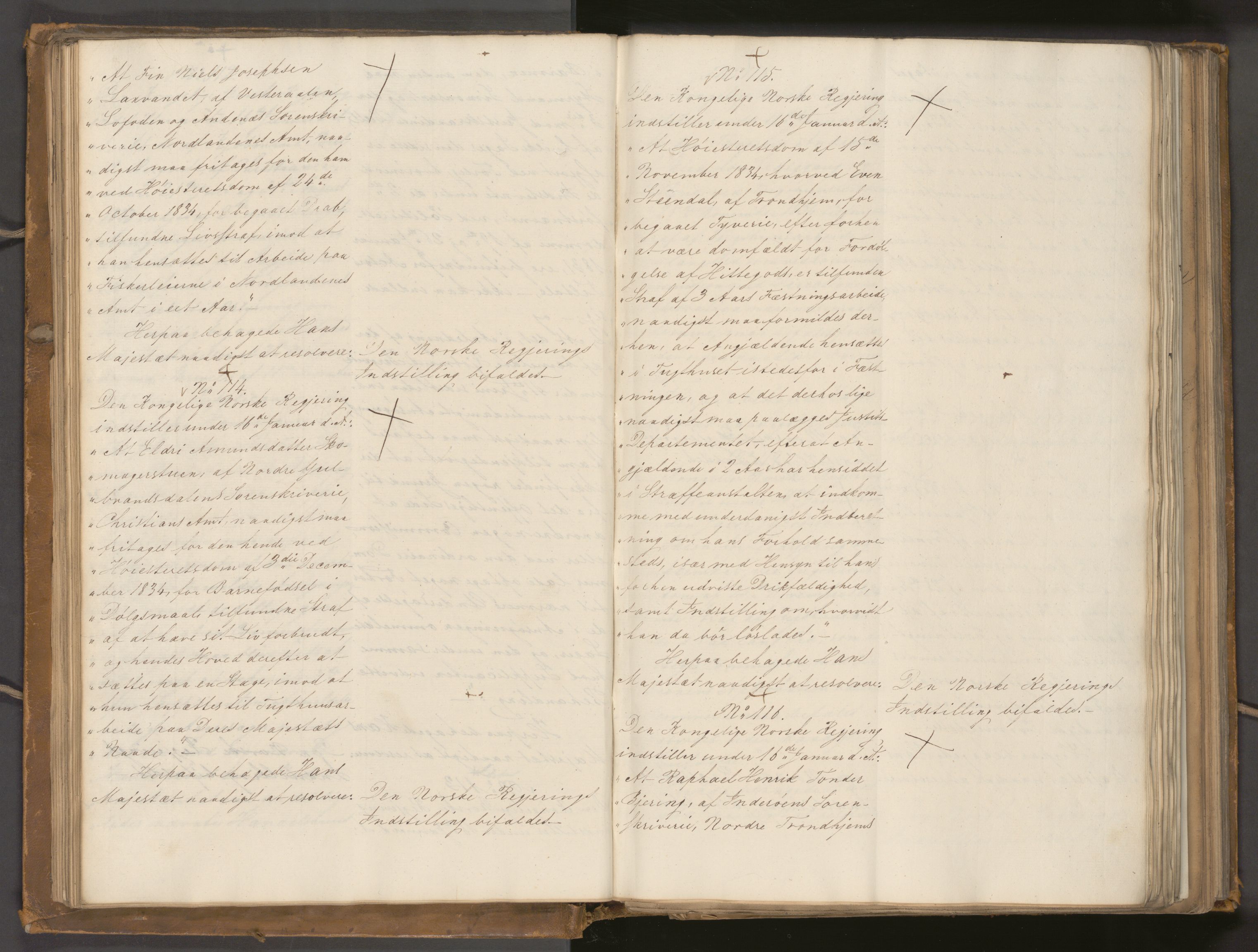 Statsrådssekretariatet, AV/RA-S-1001/A/Ab/L0040: Kgl. res. nr. 1-568, 1. halvår, 1835