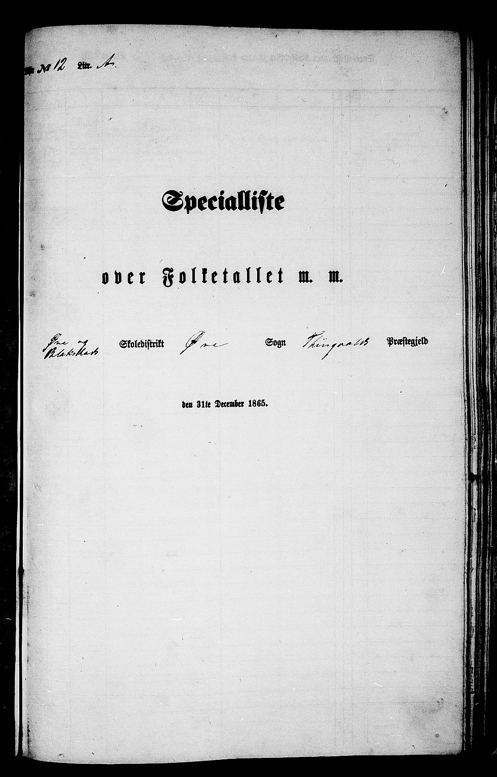 RA, Folketelling 1865 for 1560P Tingvoll prestegjeld, 1865, s. 185