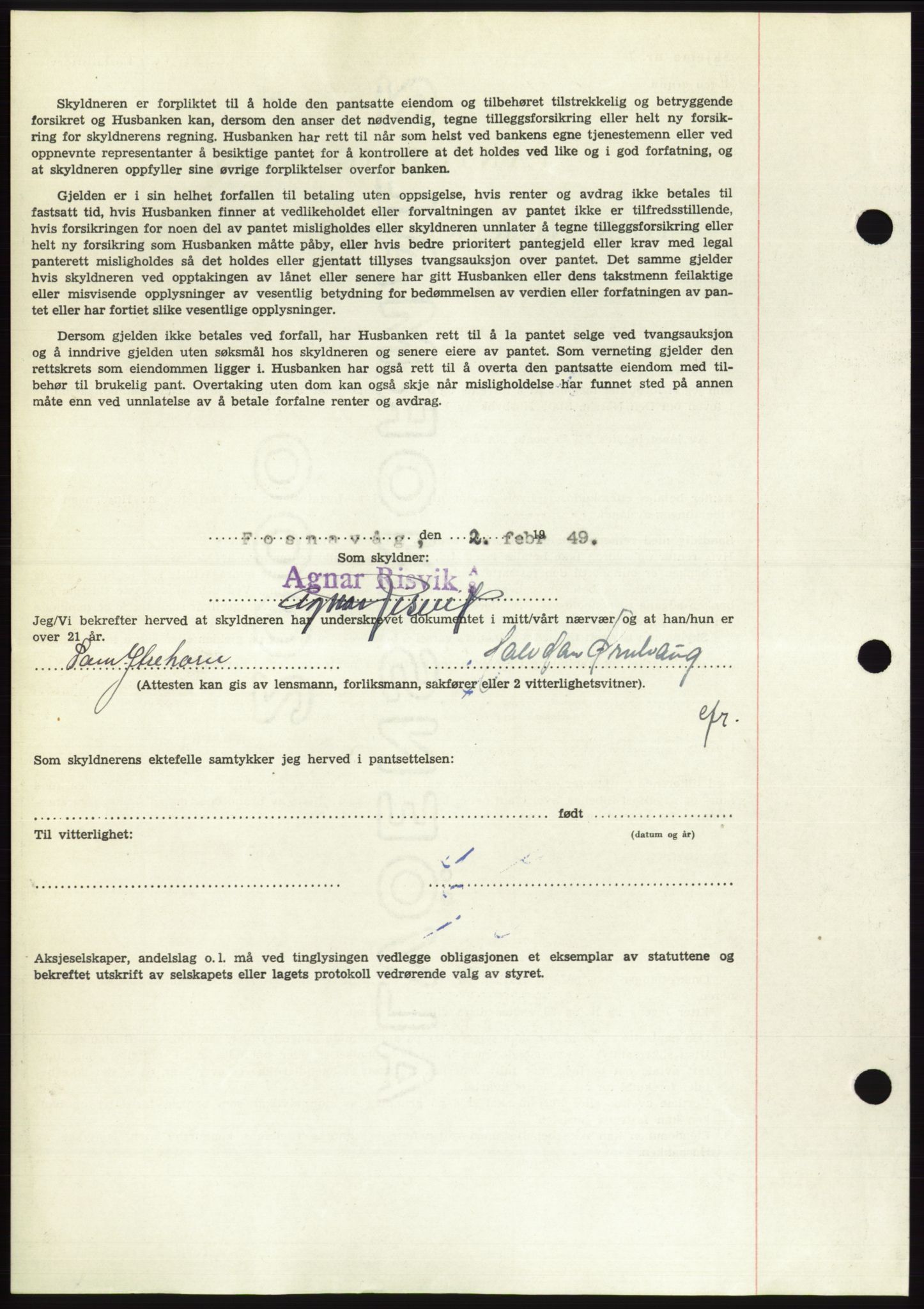 Søre Sunnmøre sorenskriveri, AV/SAT-A-4122/1/2/2C/L0116: Pantebok nr. 4B, 1948-1949, Dagboknr: 282/1949