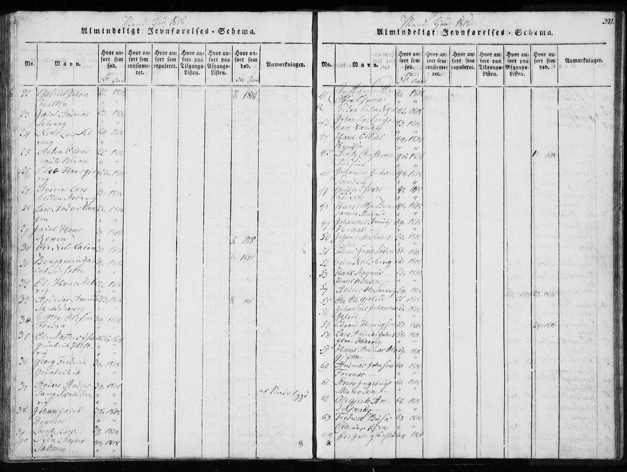 Ministerialprotokoller, klokkerbøker og fødselsregistre - Sør-Trøndelag, SAT/A-1456/634/L0527: Ministerialbok nr. 634A03, 1818-1826, s. 321