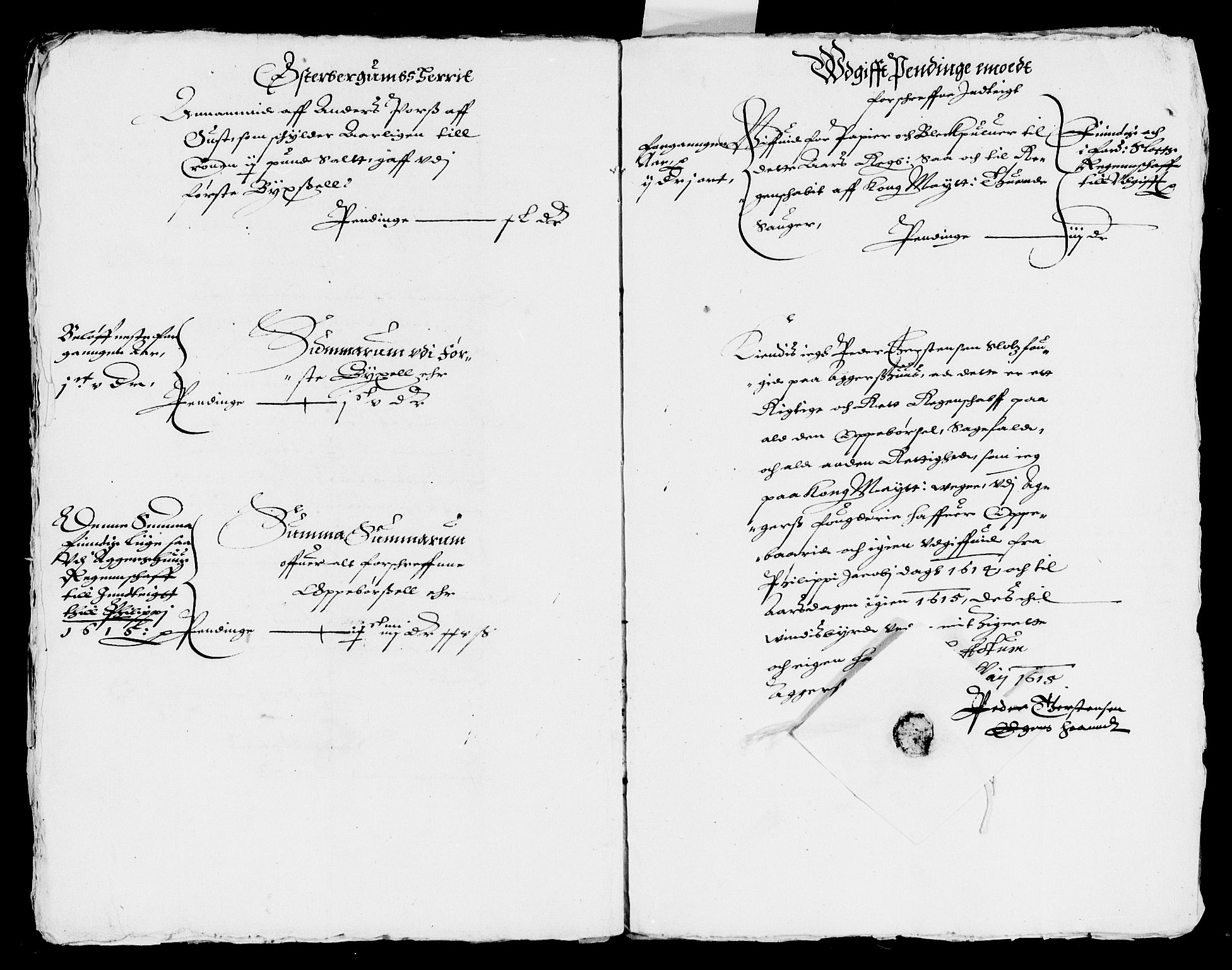 Rentekammeret inntil 1814, Reviderte regnskaper, Lensregnskaper, RA/EA-5023/R/Rb/Rba/L0036: Akershus len, 1614-1615
