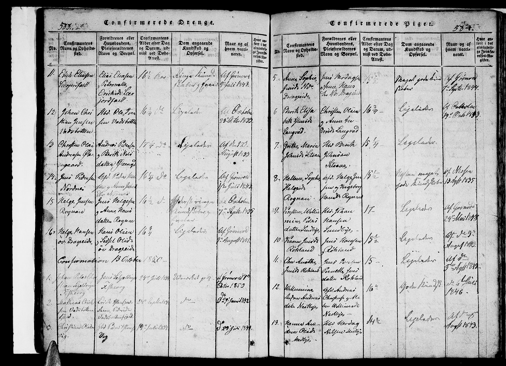 Ministerialprotokoller, klokkerbøker og fødselsregistre - Nordland, SAT/A-1459/847/L0676: Klokkerbok nr. 847C04, 1821-1853, s. 533-534