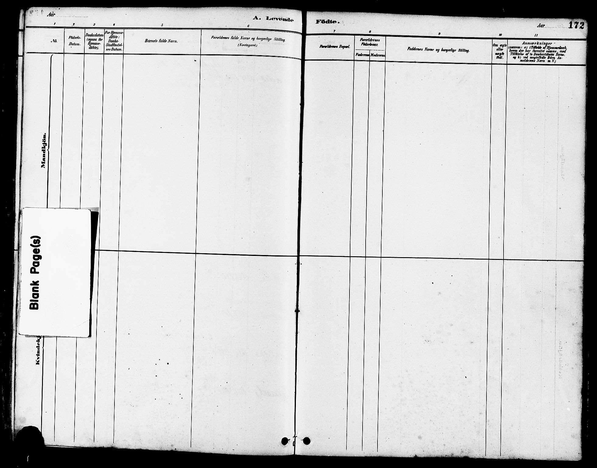 Hetland sokneprestkontor, SAST/A-101826/30/30BB/L0005: Klokkerbok nr. B 5, 1878-1910, s. 172