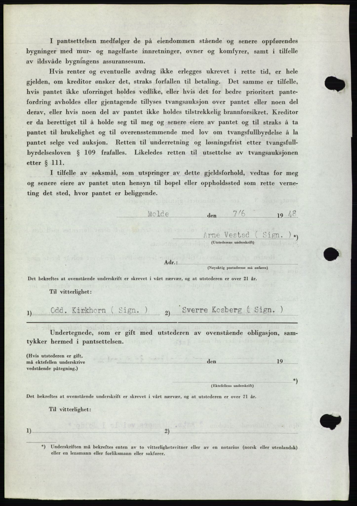 Romsdal sorenskriveri, AV/SAT-A-4149/1/2/2C: Pantebok nr. B4, 1948-1949, Dagboknr: 1436/1948