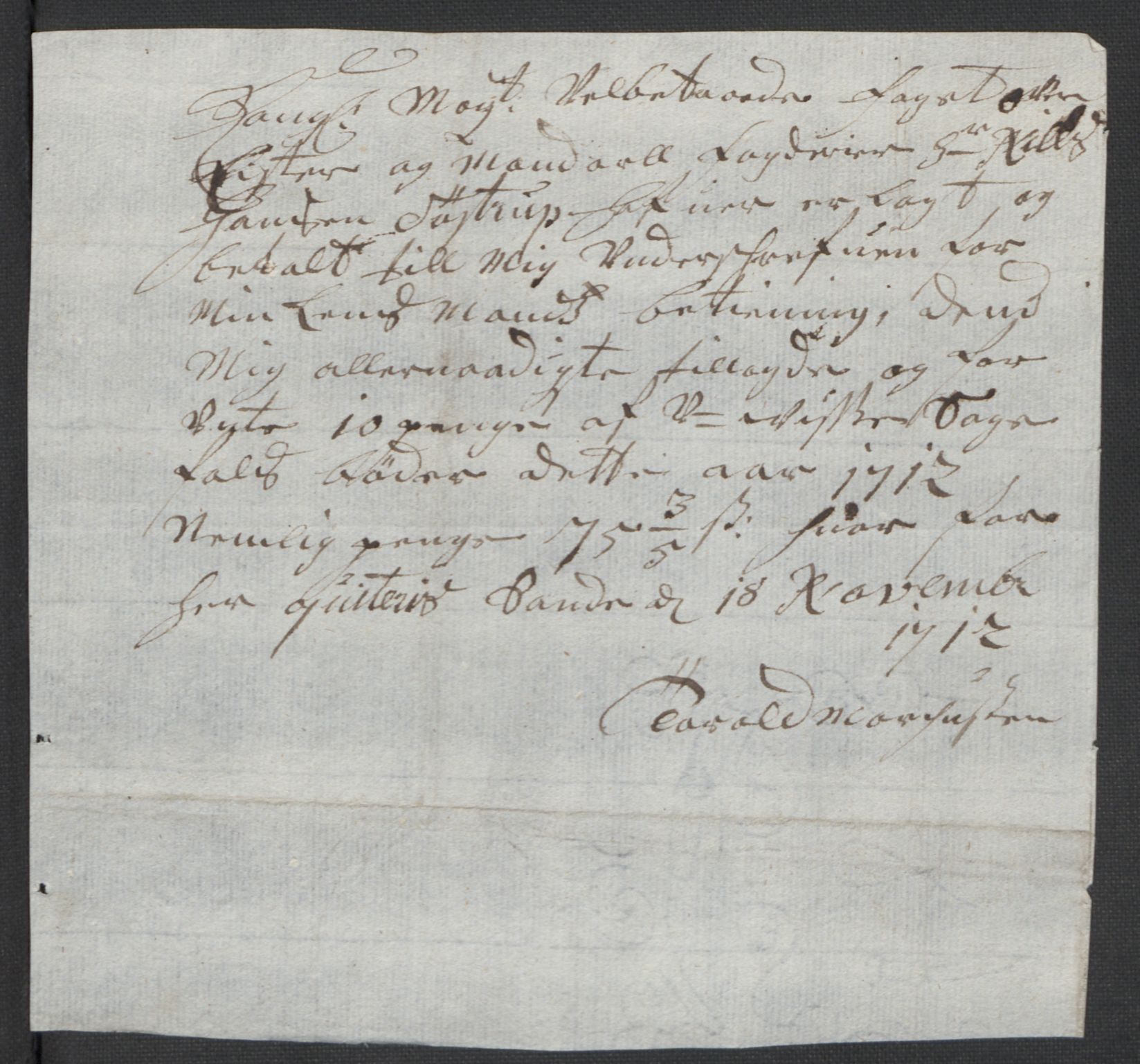 Rentekammeret inntil 1814, Reviderte regnskaper, Fogderegnskap, AV/RA-EA-4092/R43/L2555: Fogderegnskap Lista og Mandal, 1712, s. 231