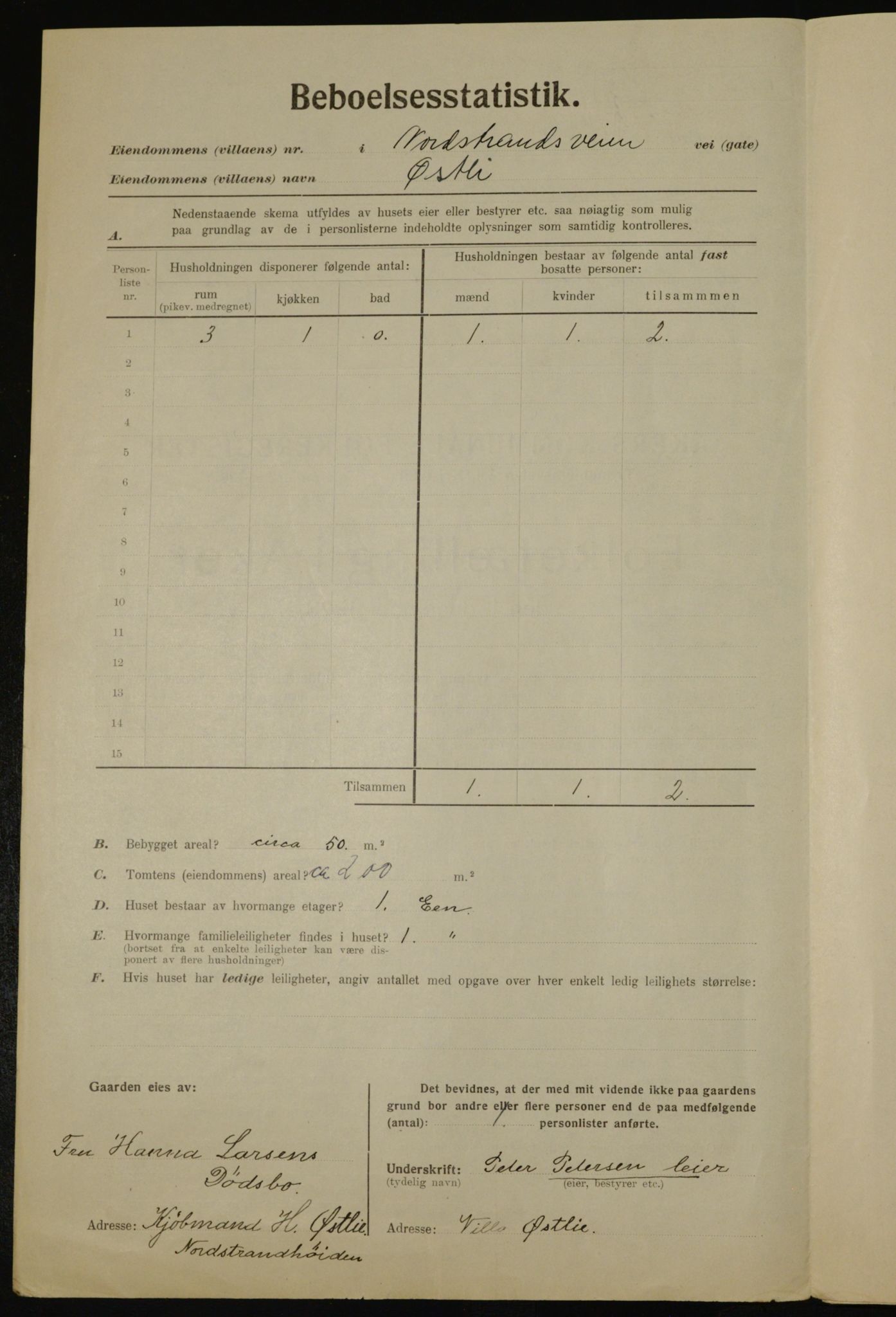 , Kommunal folketelling 1.12.1923 for Aker, 1923, s. 43048