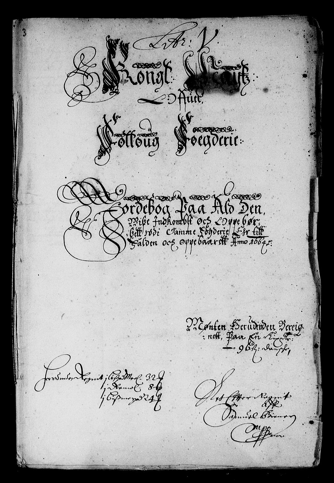 Rentekammeret inntil 1814, Reviderte regnskaper, Stiftamtstueregnskaper, Landkommissariatet på Akershus og Akershus stiftamt, AV/RA-EA-5869/R/Ra/L0021: Landkommissariatet på Akershus, 1664