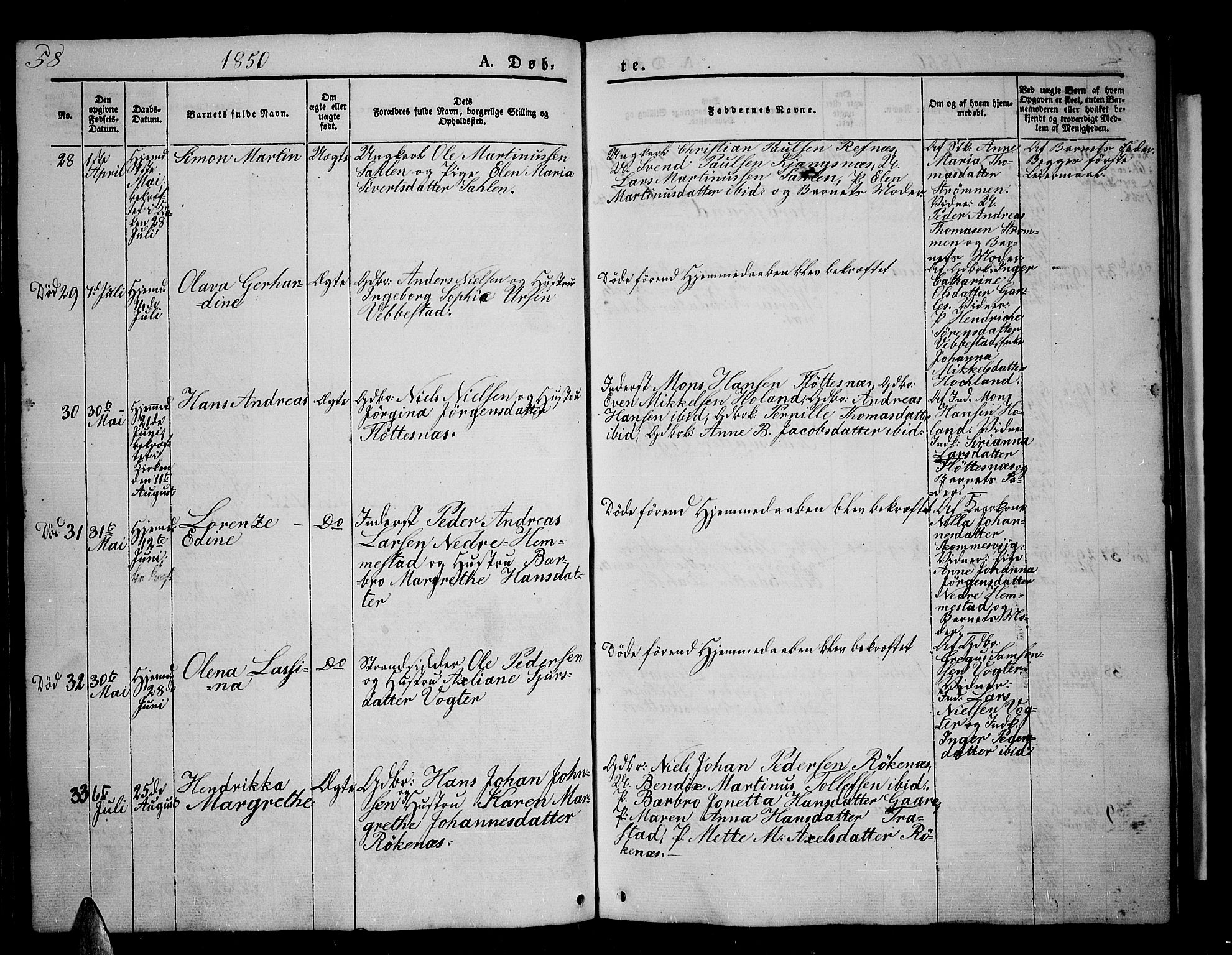 Kvæfjord sokneprestkontor, AV/SATØ-S-1323/G/Ga/Gab/L0002klokker: Klokkerbok nr. 2, 1841-1855, s. 58