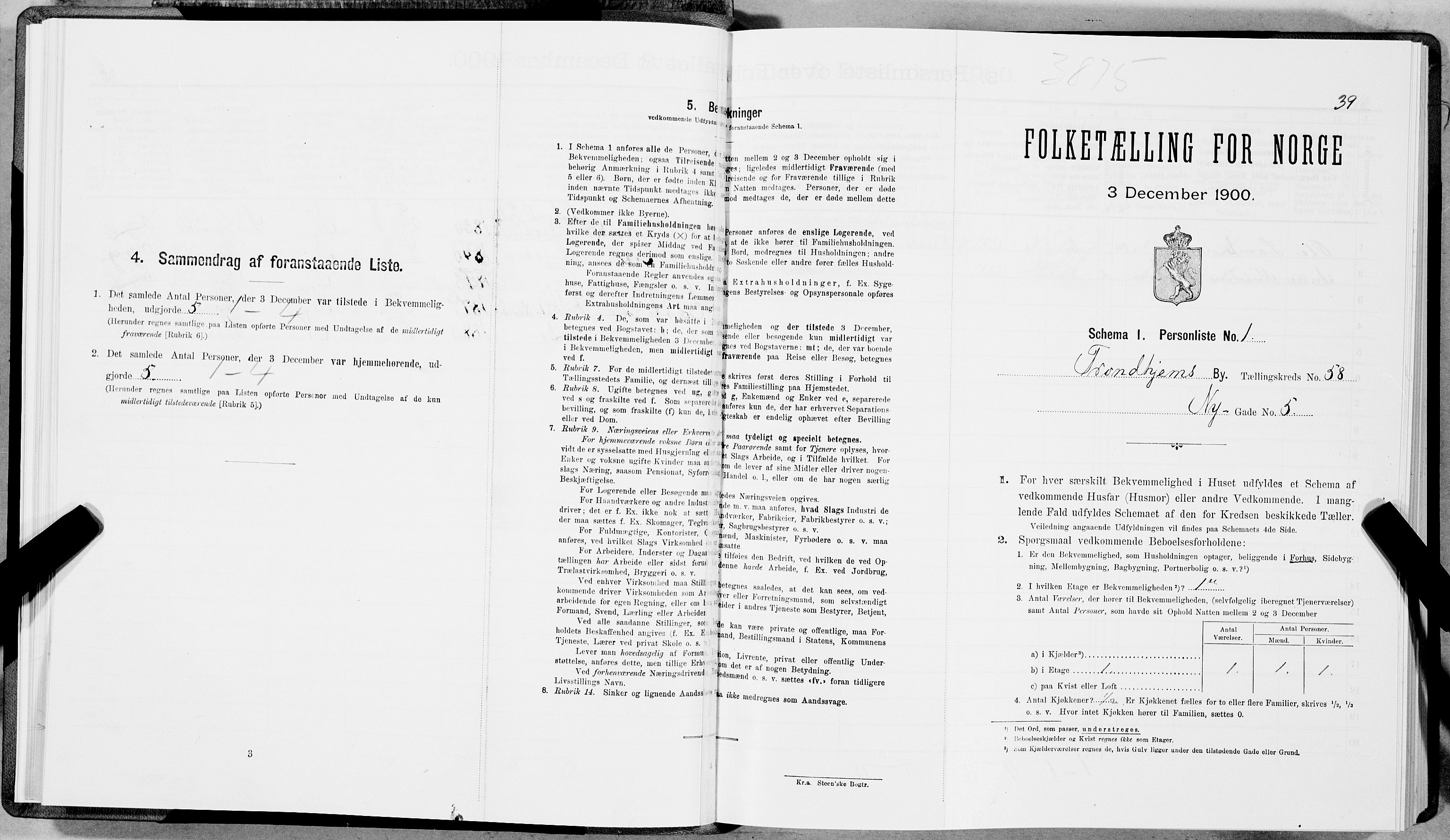 SAT, Folketelling 1900 for 1601 Trondheim kjøpstad, 1900, s. 9933