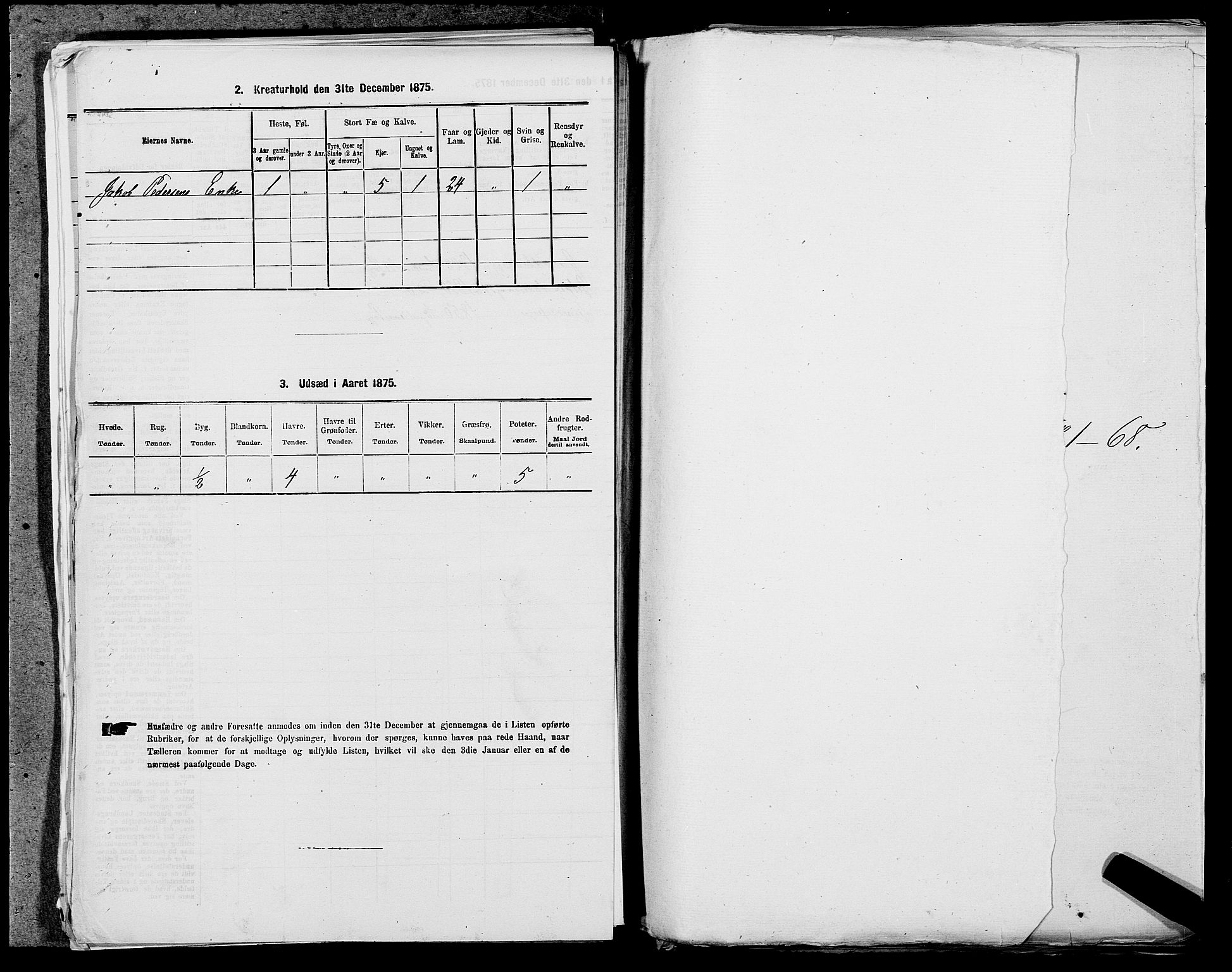 SAST, Folketelling 1875 for 1142P Rennesøy prestegjeld, 1875, s. 136