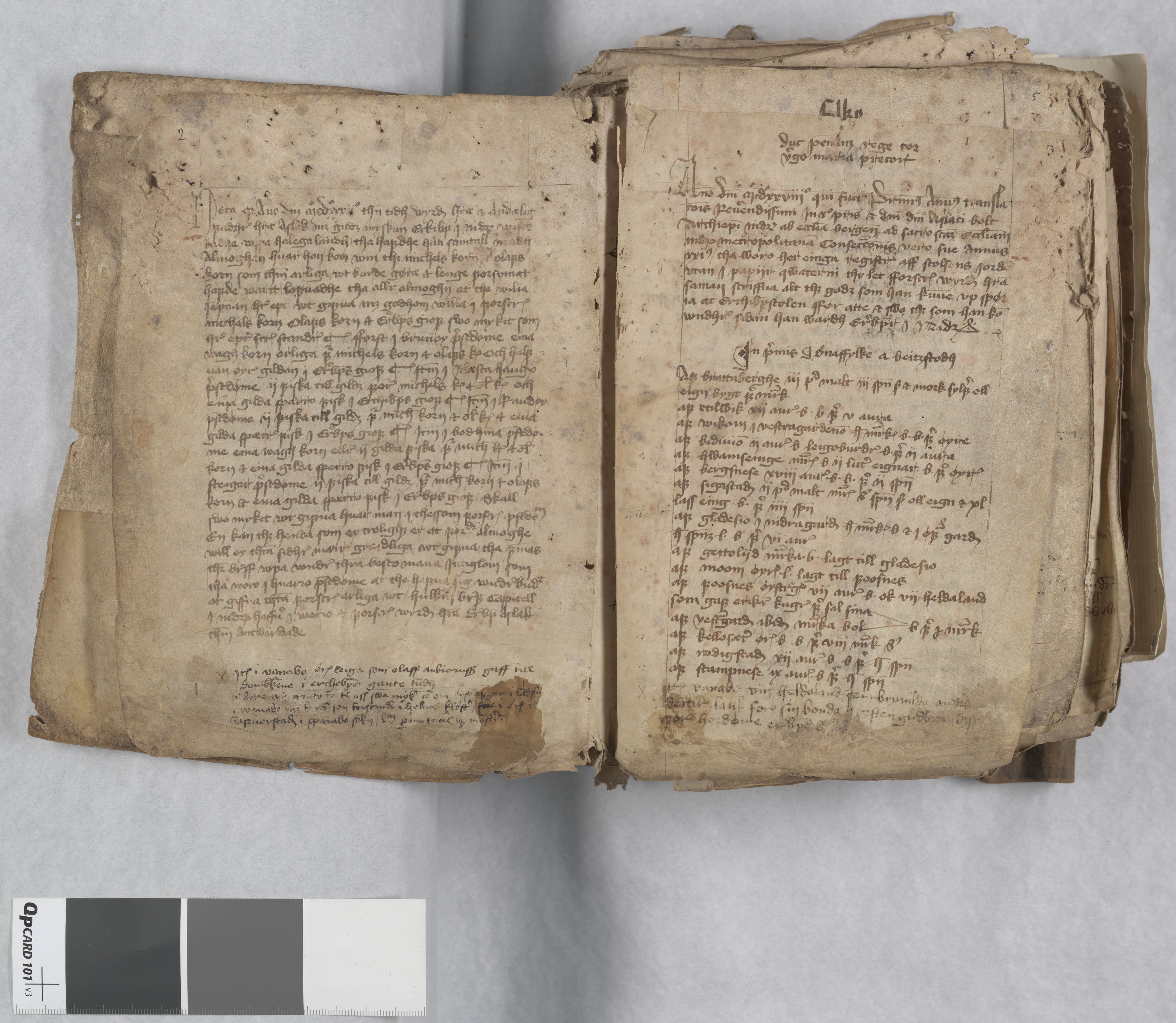 Riksarkivets diplomsamling, AV/RA-EA-5965/F13/F13b/L0013: NRA dipl. München papir, nr. 4292 Aslak Bolts jordebok., 1430-1439, s. 2-3