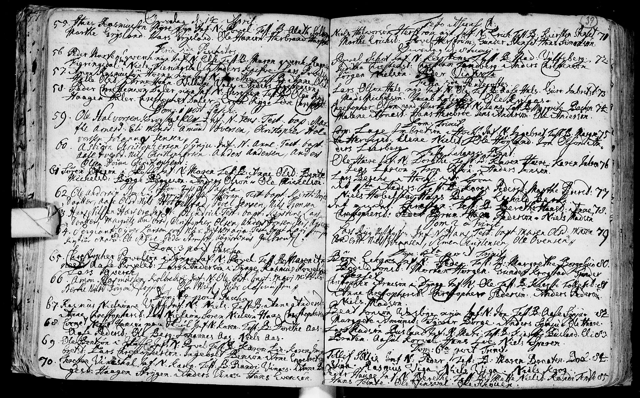 Eiker kirkebøker, AV/SAKO-A-4/F/Fa/L0003: Ministerialbok nr. I 3, 1724-1753, s. 39