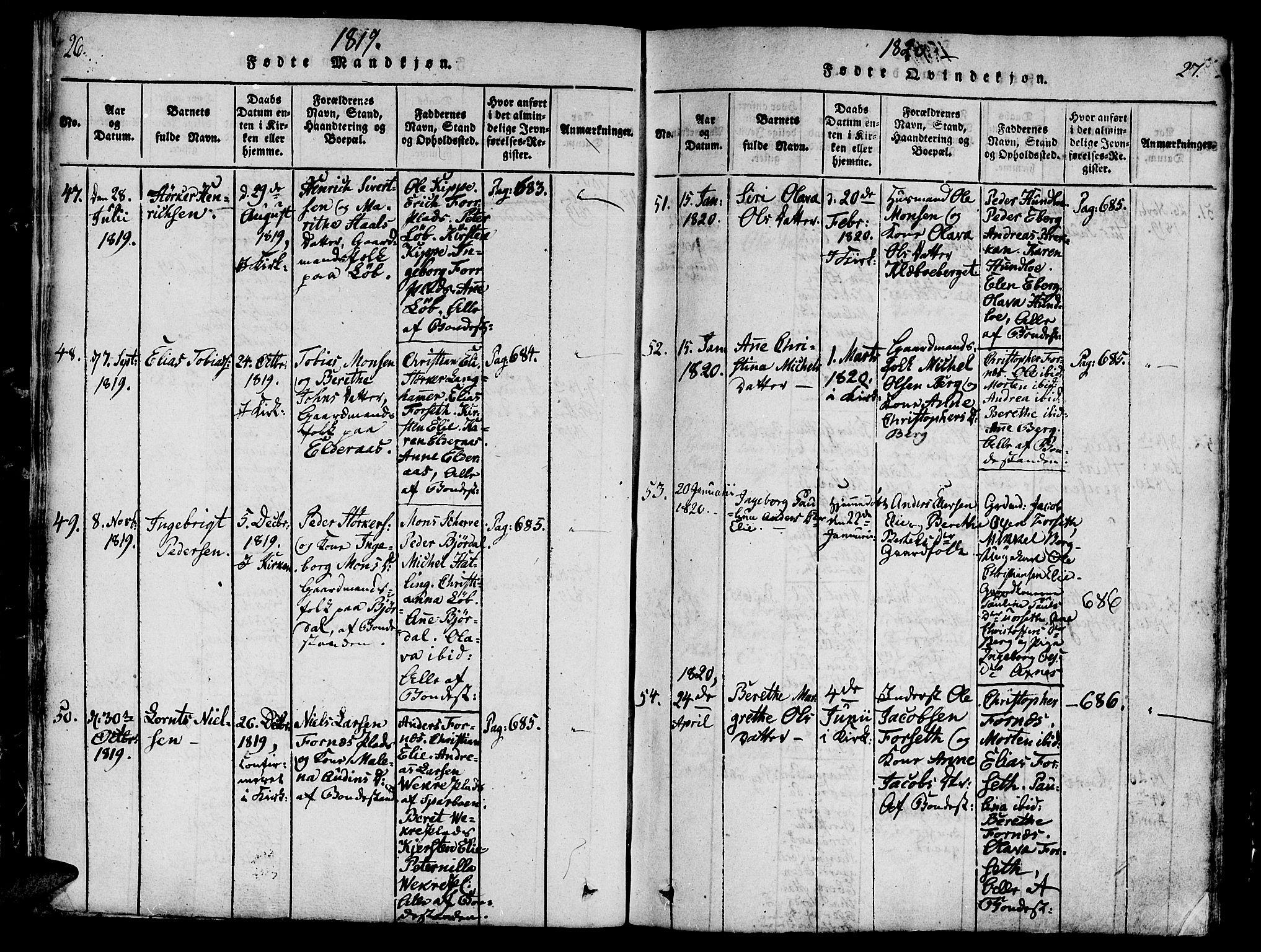Ministerialprotokoller, klokkerbøker og fødselsregistre - Nord-Trøndelag, SAT/A-1458/746/L0441: Ministerialbok nr. 746A03 /1, 1816-1827, s. 26-27