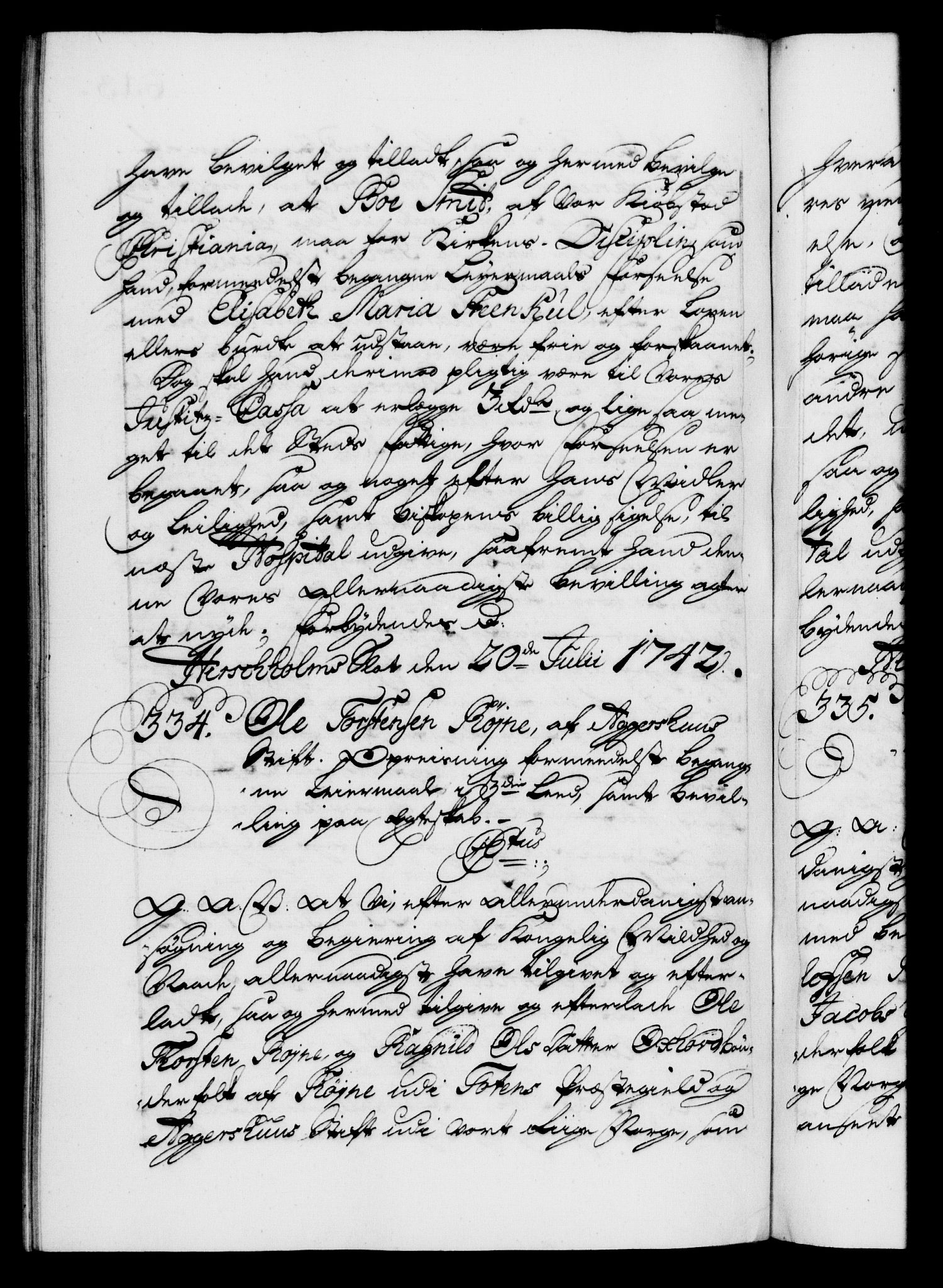 Danske Kanselli 1572-1799, AV/RA-EA-3023/F/Fc/Fca/Fcaa/L0032: Norske registre, 1741-1742, s. 613b