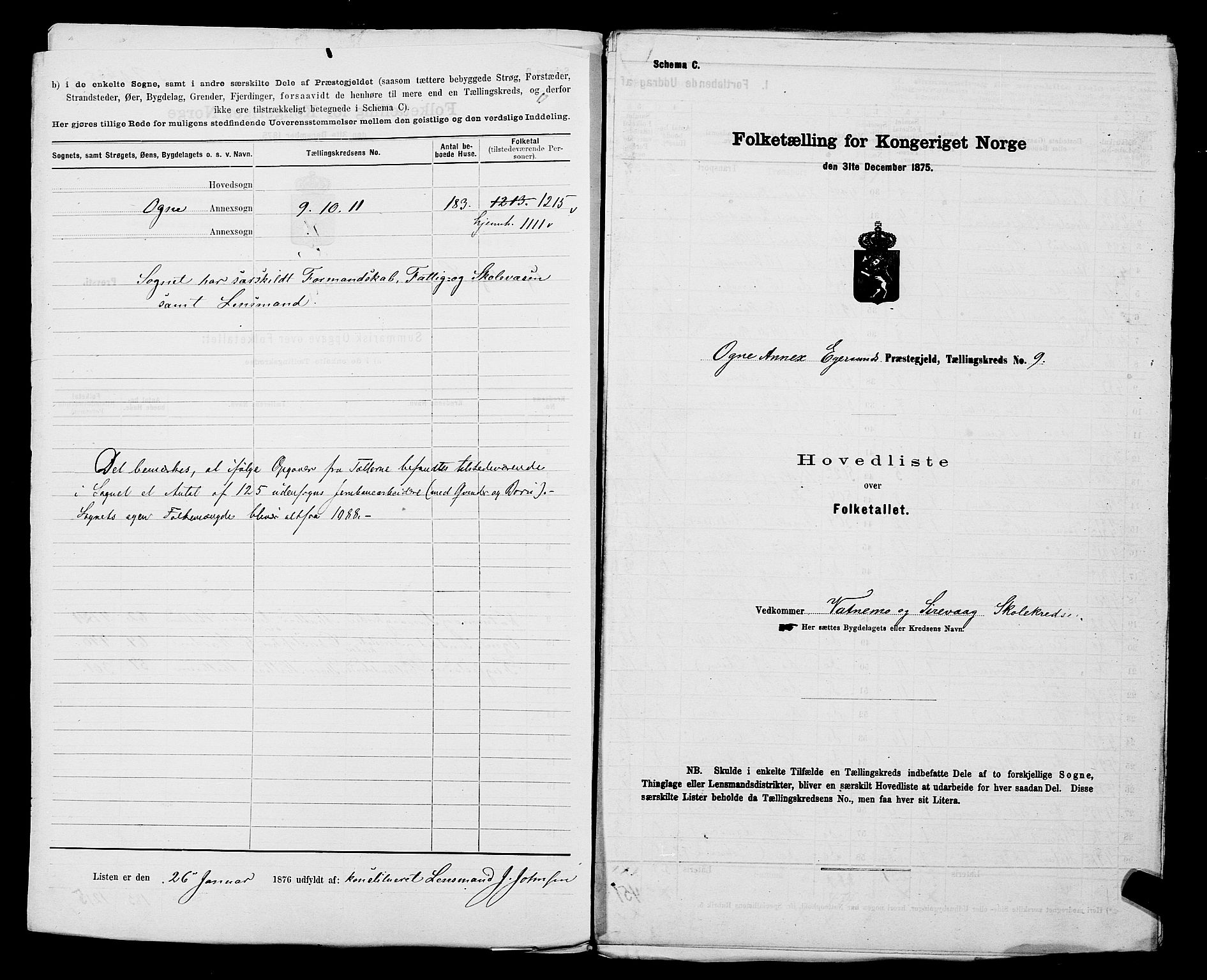 SAST, Folketelling 1875 for 1116L Eigersund prestegjeld, Eigersund landsokn og Ogna sokn, 1875, s. 55