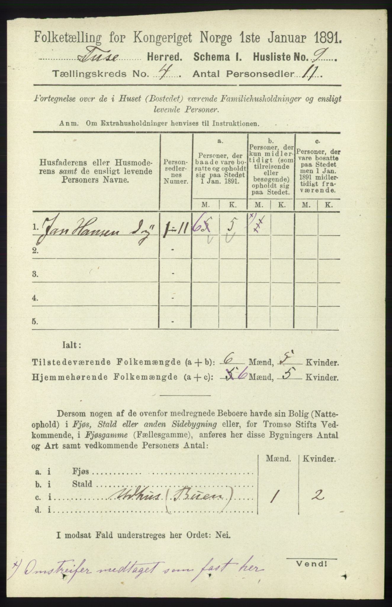 RA, Folketelling 1891 for 1241 Fusa herred, 1891, s. 685