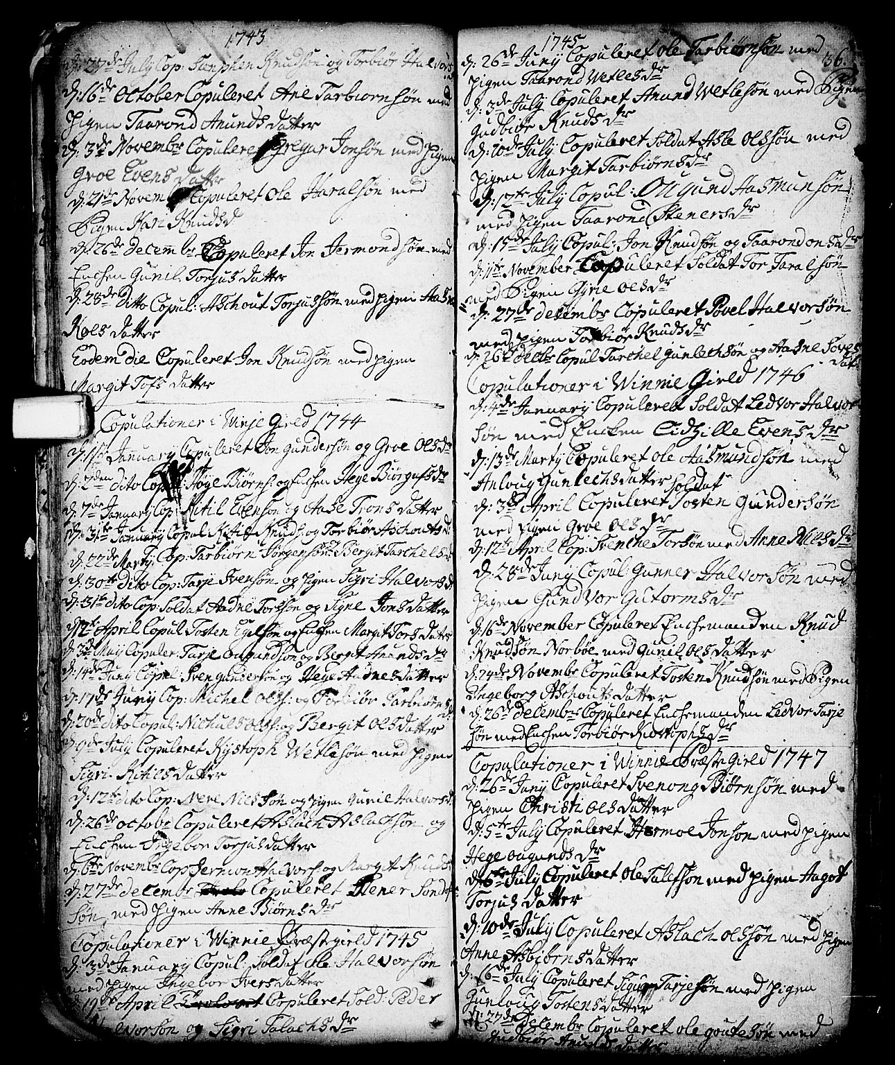 Vinje kirkebøker, AV/SAKO-A-312/F/Fa/L0001: Ministerialbok nr. I 1, 1717-1766, s. 36