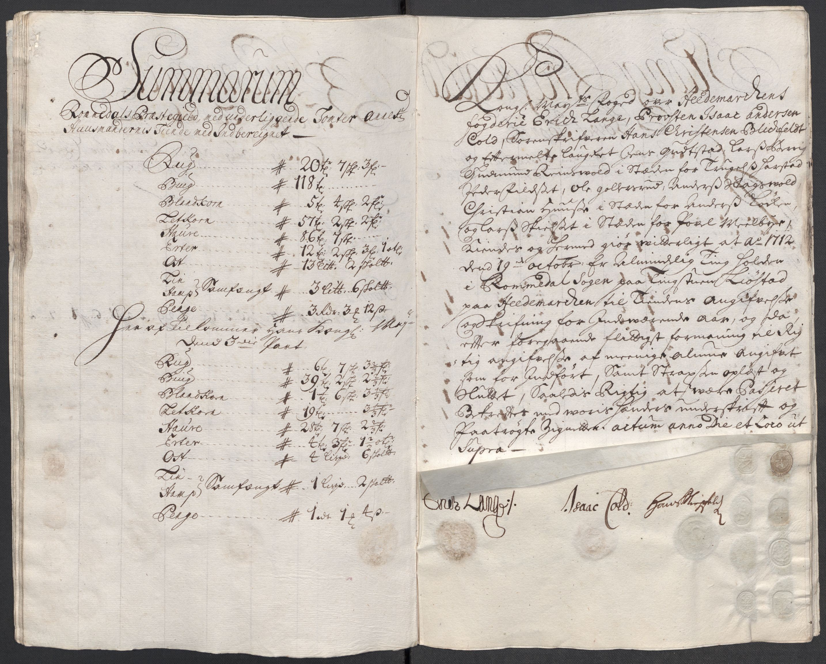 Rentekammeret inntil 1814, Reviderte regnskaper, Fogderegnskap, AV/RA-EA-4092/R16/L1049: Fogderegnskap Hedmark, 1712, s. 208