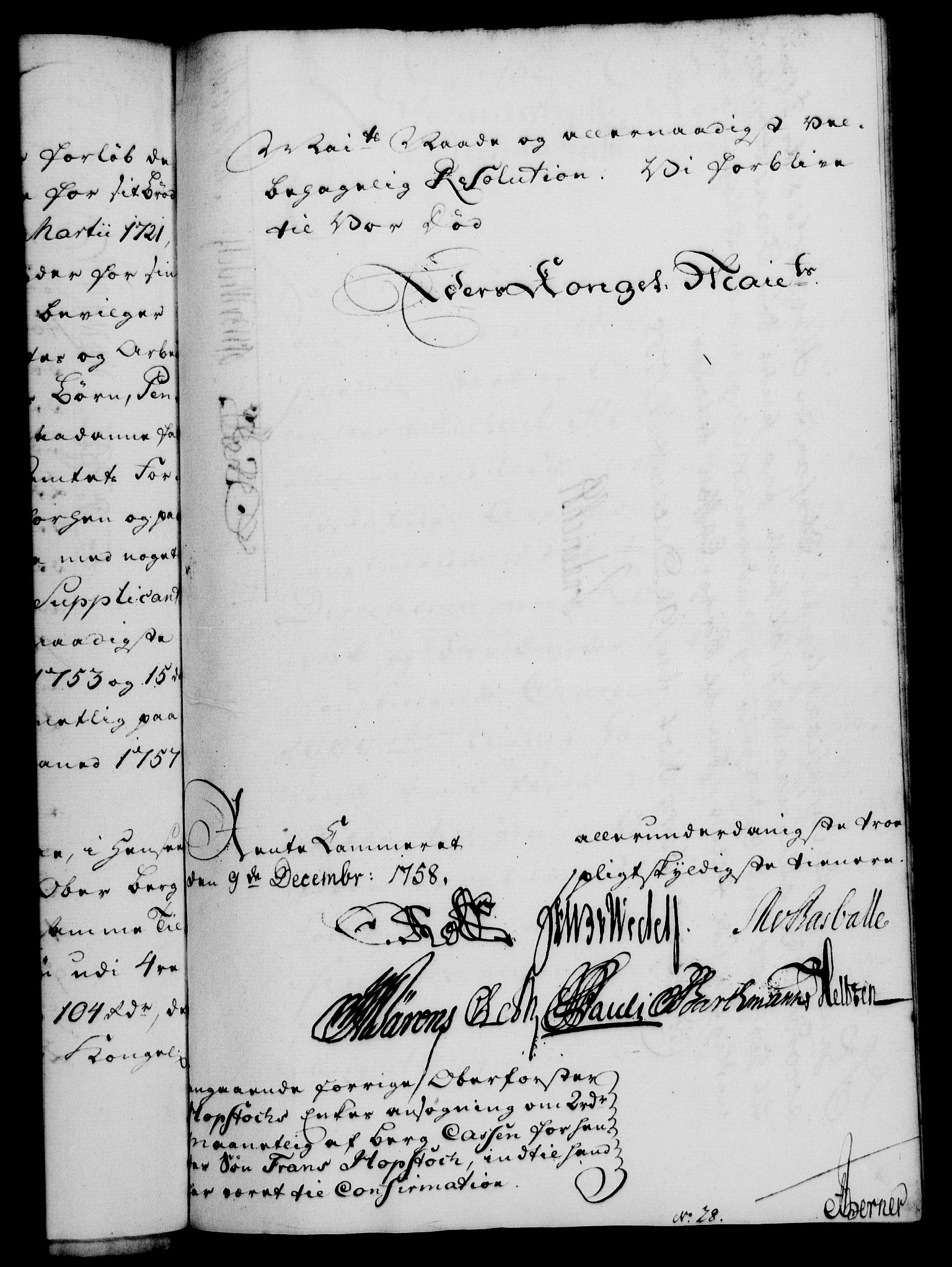 Rentekammeret, Kammerkanselliet, RA/EA-3111/G/Gf/Gfa/L0040: Norsk relasjons- og resolusjonsprotokoll (merket RK 52.40), 1758, s. 793