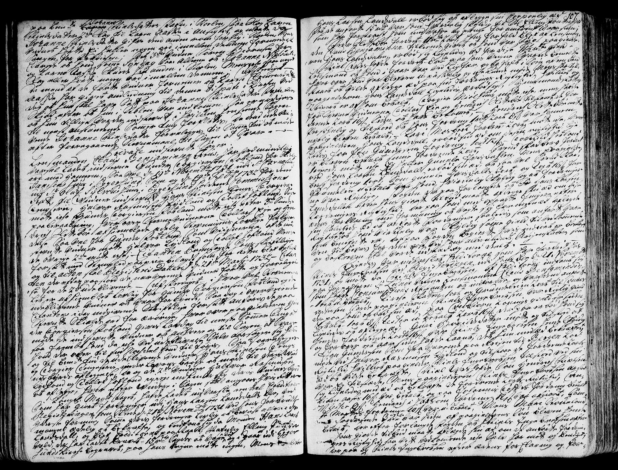 Jæren og Dalane sorenskriveri, SAST/A-100306/3/30/30BA/L0075: TINGBOK, 1730-1733, s. 106b-107a