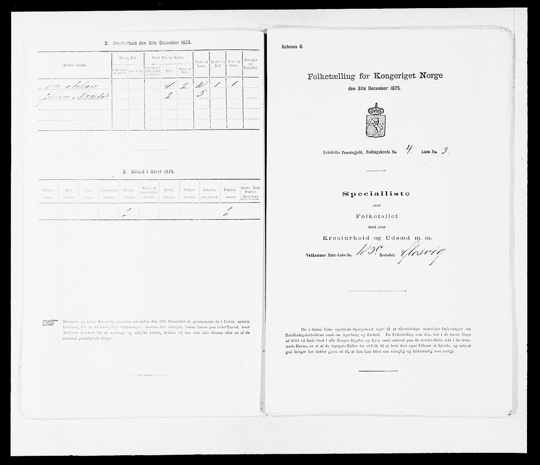 SAB, Folketelling 1875 for 1411P Eivindvik prestegjeld, 1875, s. 326