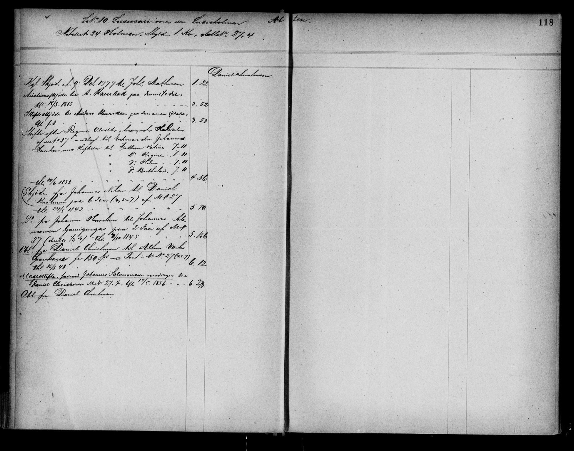 Alta fogderi/sorenskriveri, AV/SATØ-SATØ-5/1/K/Kb/Kba/L0007pantereg: Panteregister nr. 7, 1776, s. 118