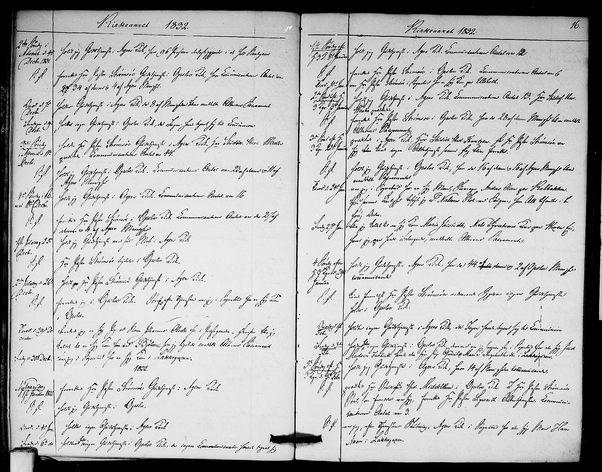 Aker prestekontor kirkebøker, AV/SAO-A-10861/F/L0018: Ministerialbok nr. 18, 1829-1853, s. 16