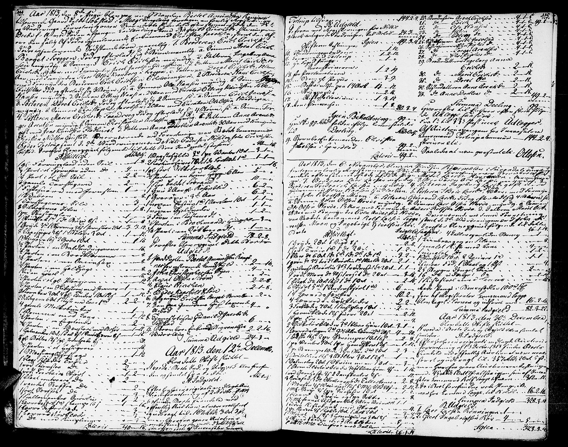 Nordmøre sorenskriveri, AV/SAT-A-4132/1/3/3A/L0025: Skifteprotokoll nr. 23, 1813-1817, s. 424-425