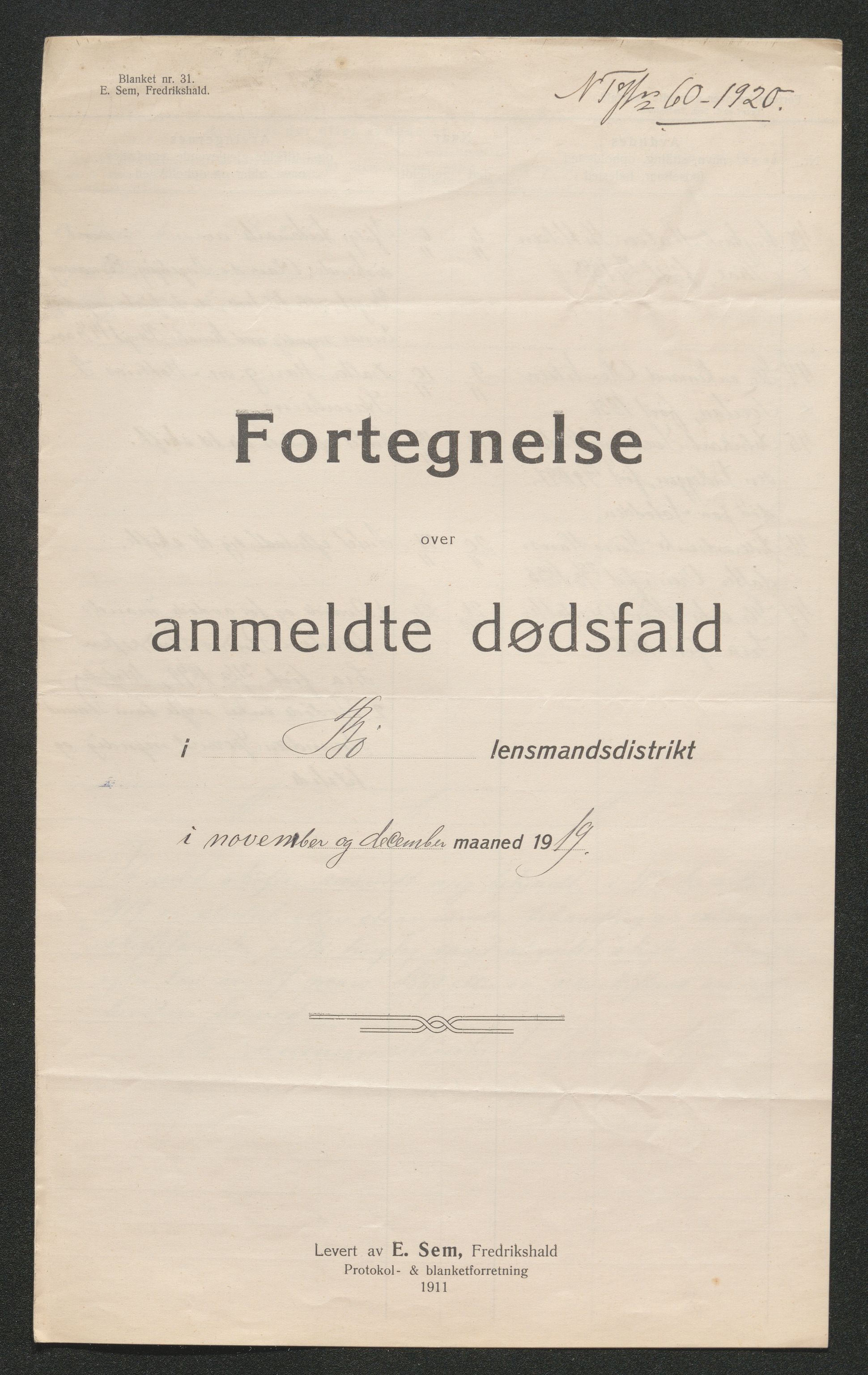 Nedre Telemark sorenskriveri, AV/SAKO-A-135/H/Ha/Hab/L0006: Dødsfallsfortegnelser
, 1917-1924